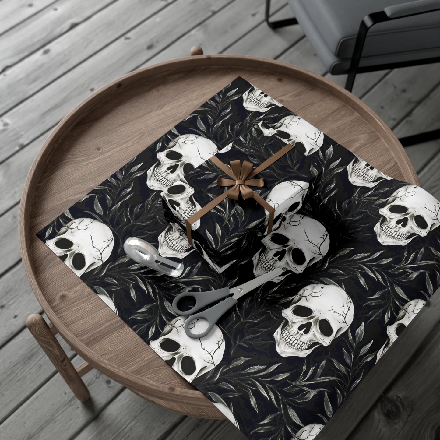 Skull Head Gift Wrap Papers