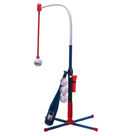 Franklin Sports Kids Batting Tee - MLB 2-in-1 Grow-with-Me - Adjustable Youth Hitting Tee - Perfect for Teeball and Baseball, Multi