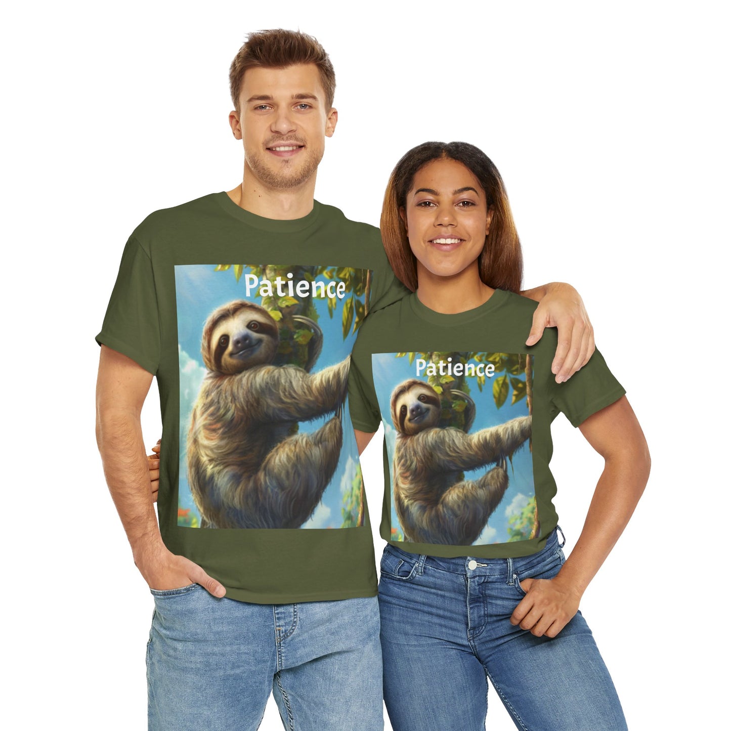 Sloth Patience Unisex Heavy Cotton Tee