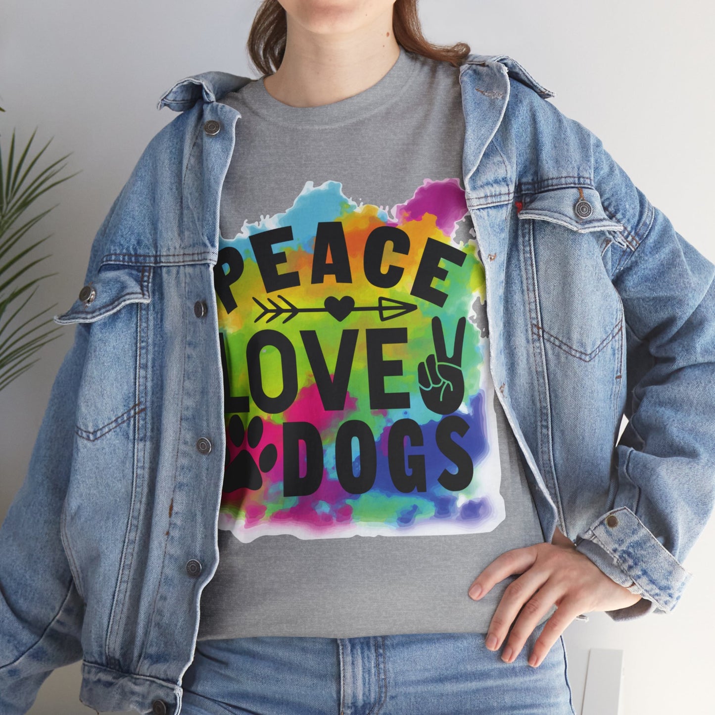 Peace Love Dogs Unisex Heavy Cotton Tee