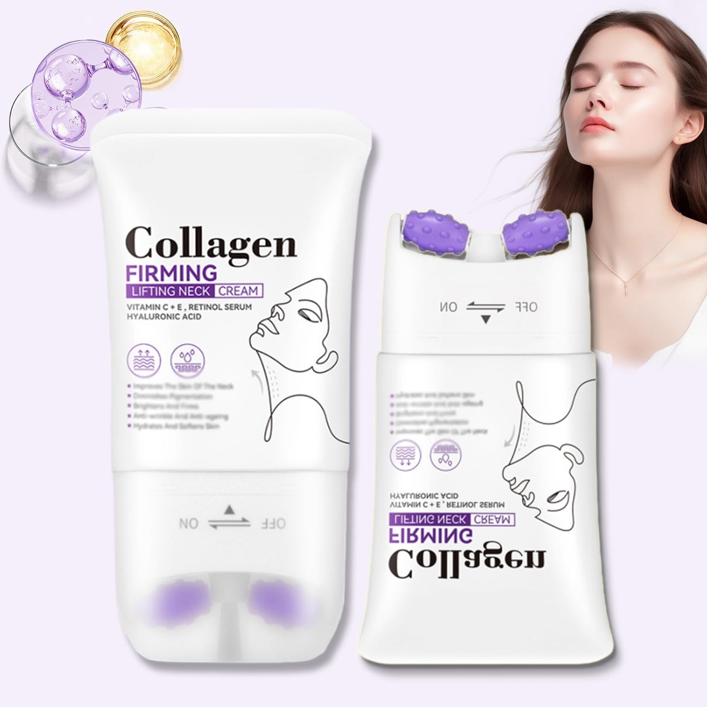 SADOER Collagen Firming Lifting Neck Cream, SADOER Collagen Neck Cream - Reduces Neck Wrinkles, Korean Neck Cream, SADOER Anti-Aging Collagen Cream (2)