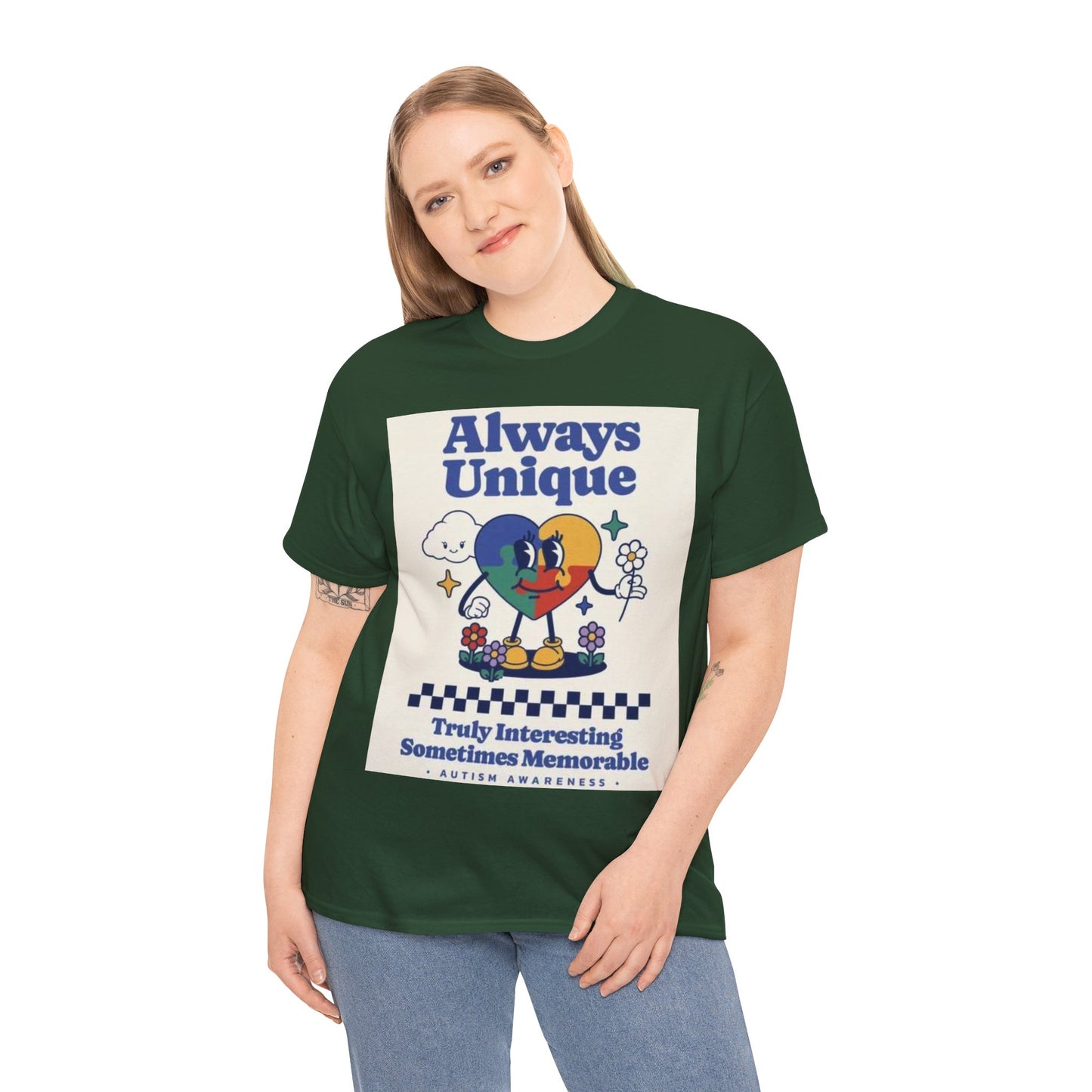 Always Unique Autism Awareness Unisex Heavy Cotton Tee