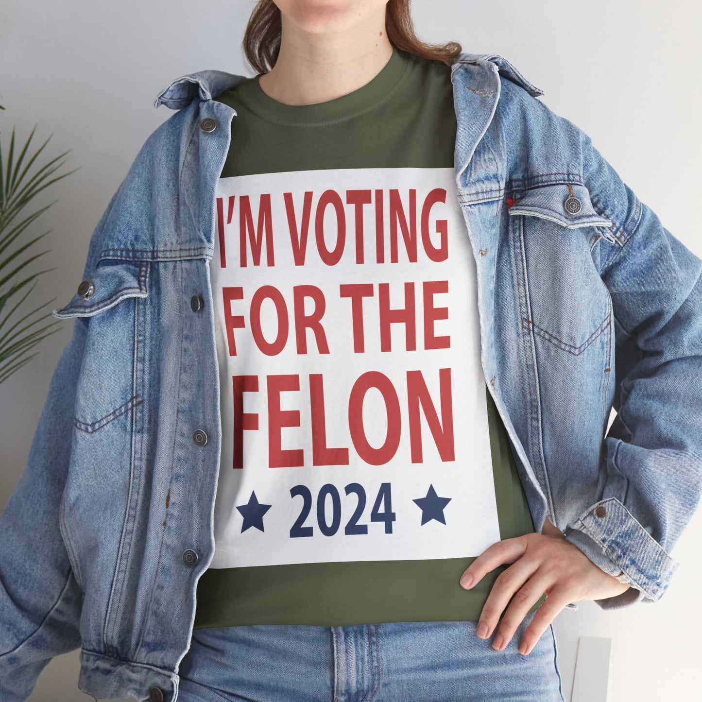 Voting For A Felon Unisex Heavy Cotton Tee