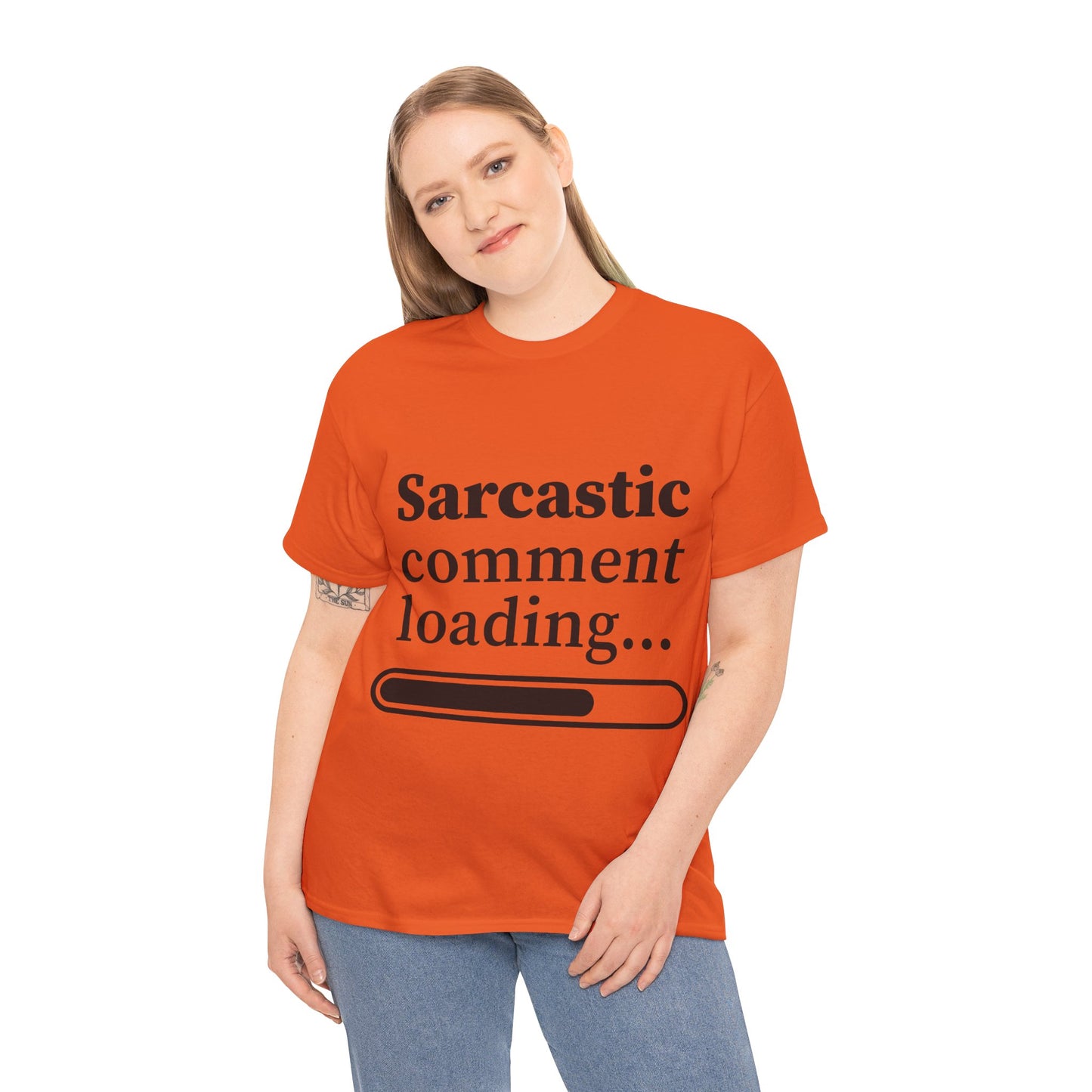 Sarcastic Comment Loading Unisex Heavy Cotton Tee