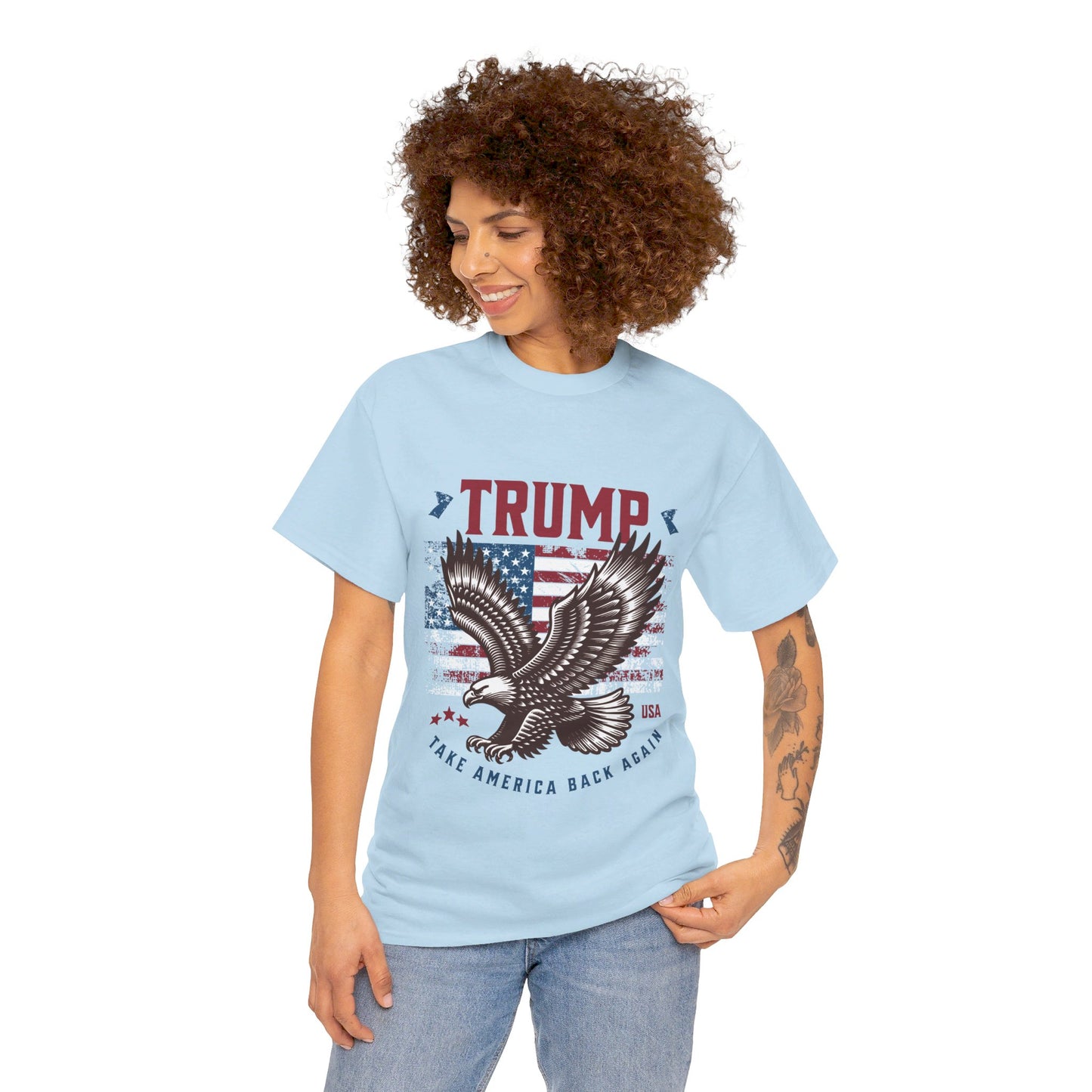 Trump MAGA Eagle Unisex Heavy Cotton Tee