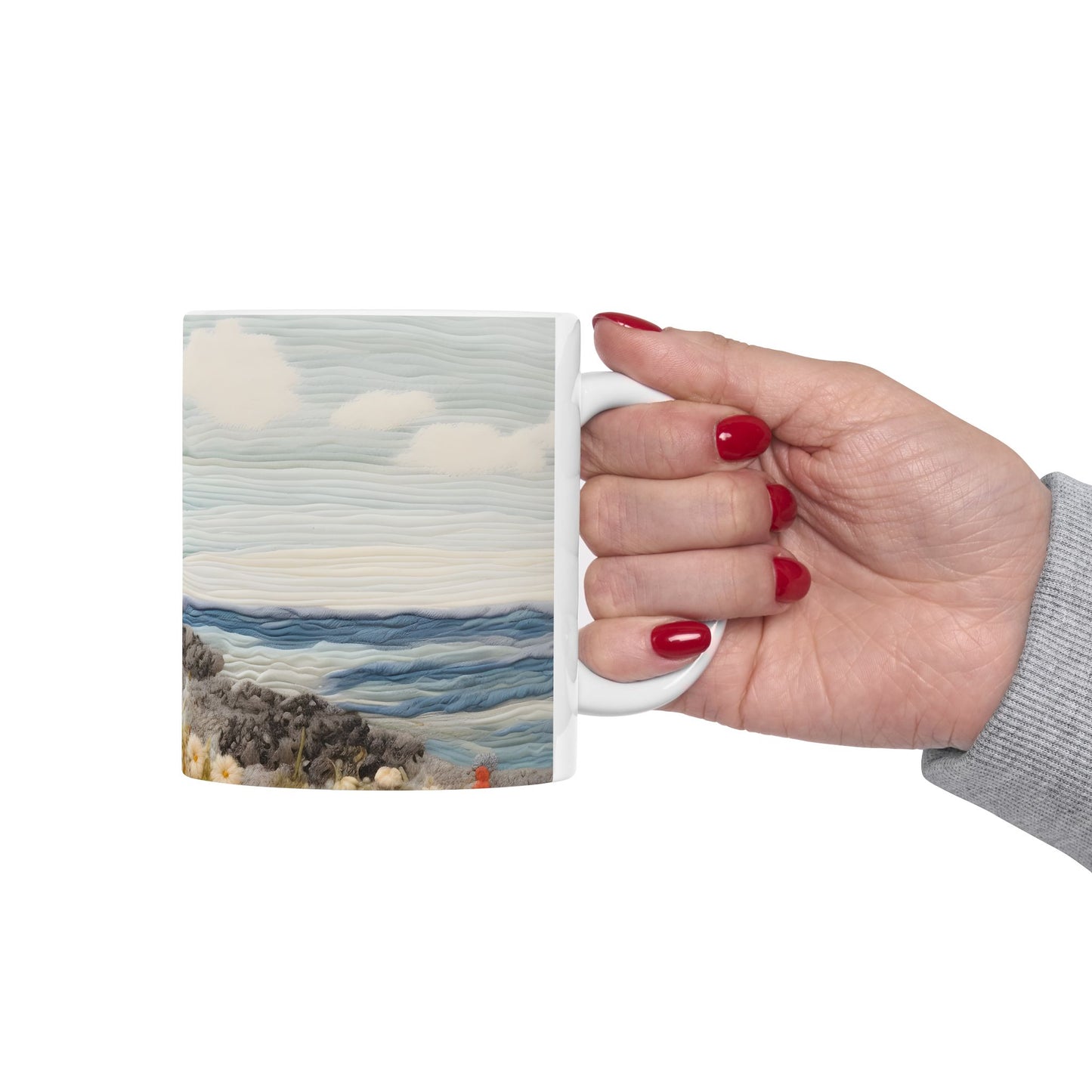 Seaside Lighthouse Ceramic Mug, (11oz, 15oz)