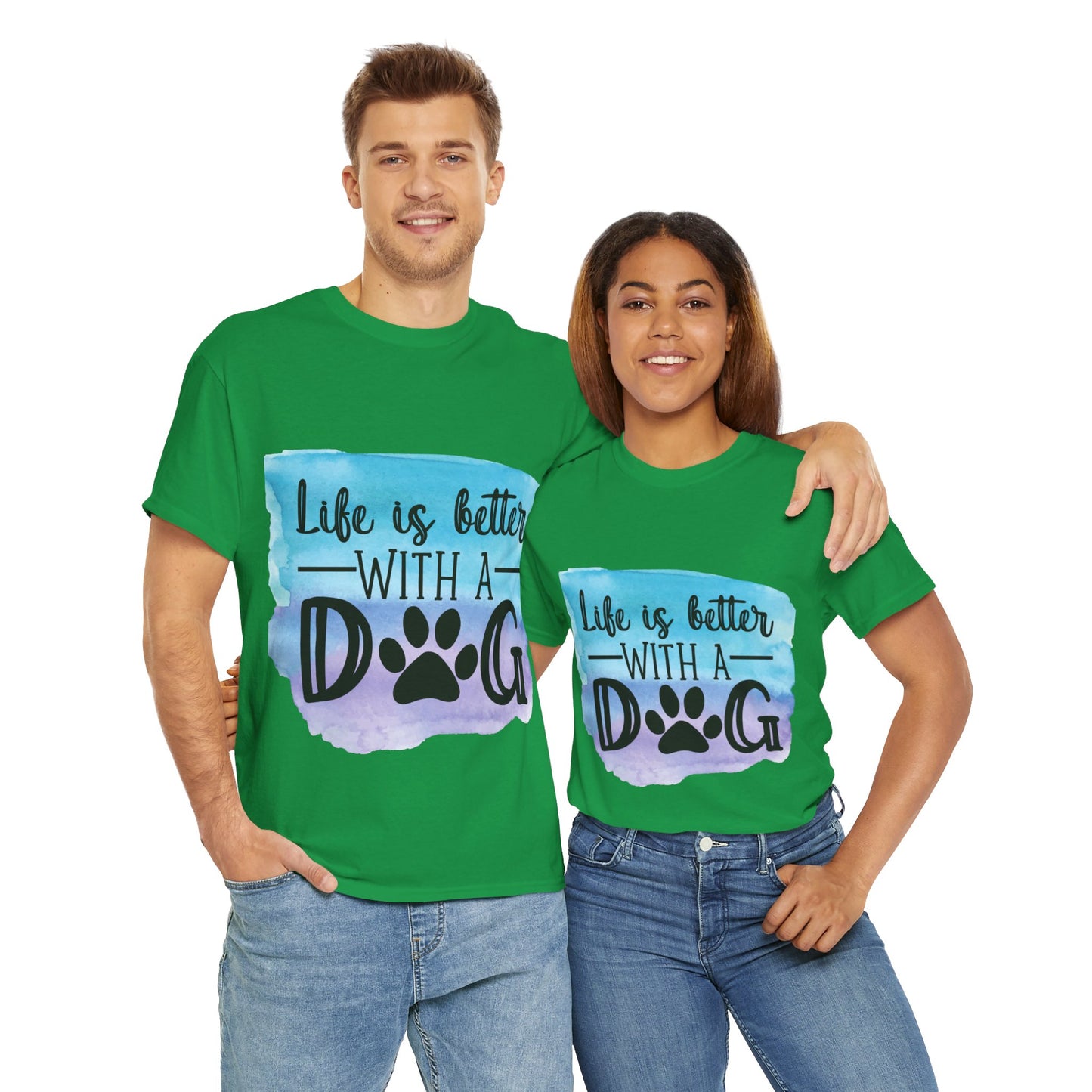 Life Is Better With A Dog Unisex Heavy Cotton Tee