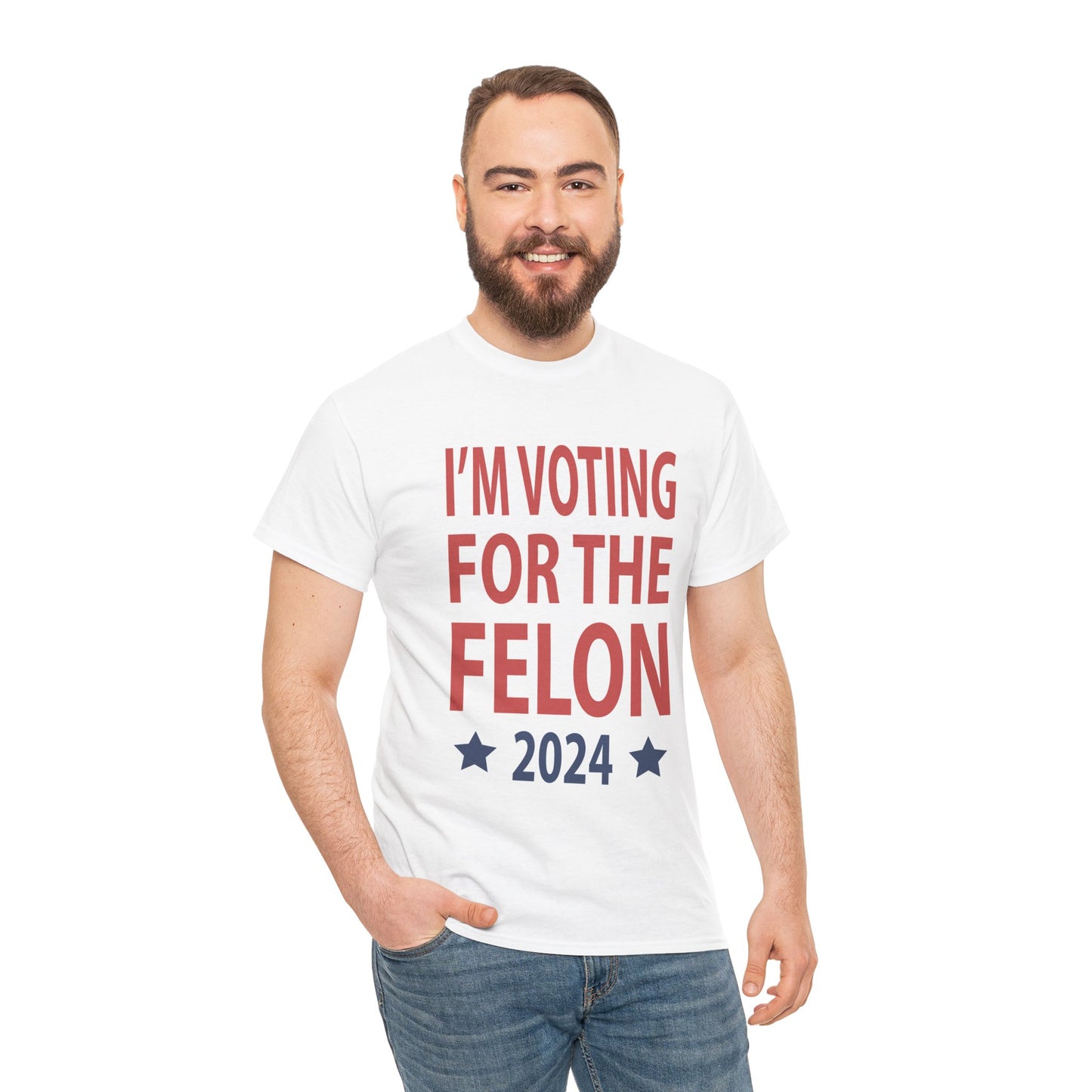 Voting For A Felon Unisex Heavy Cotton Tee