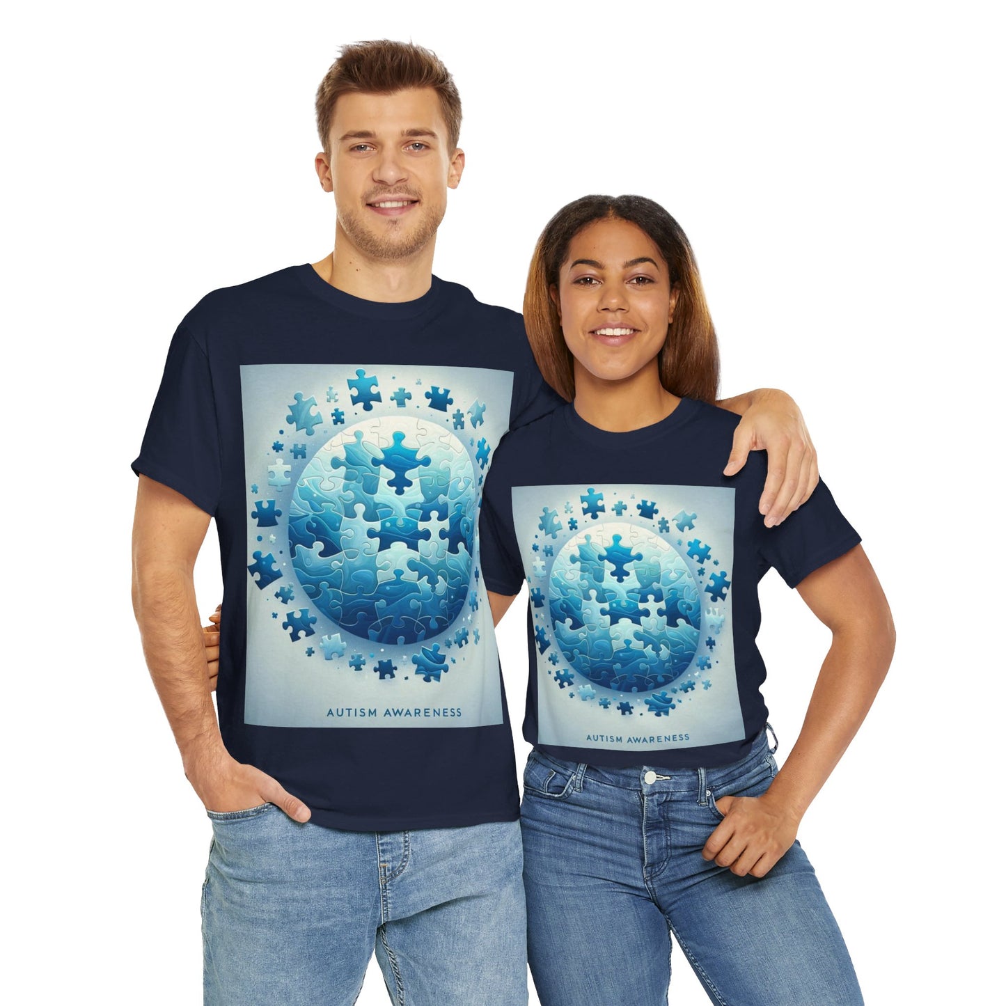 Autism Globe Unisex Heavy Cotton Tee