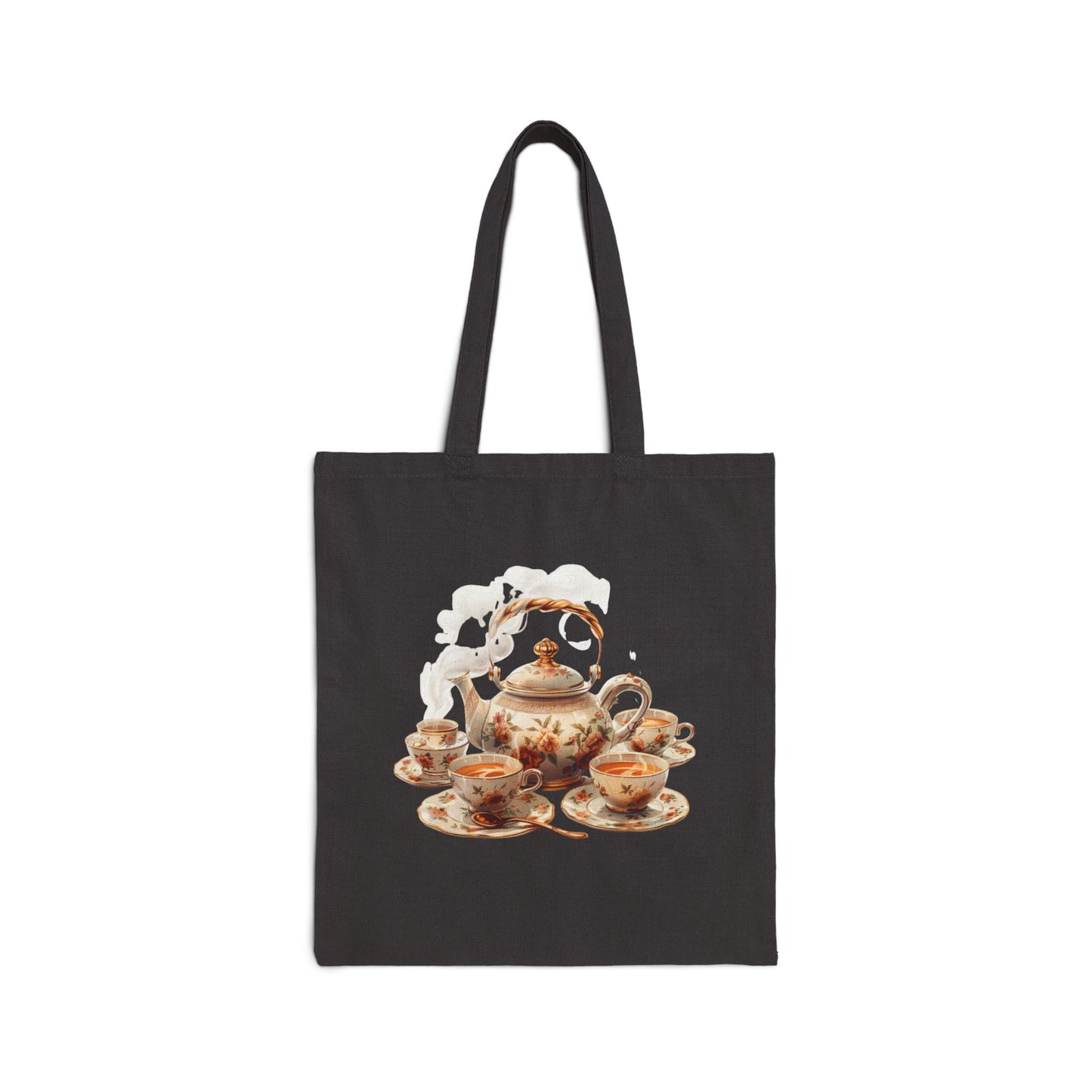 High Tea Cottagecore Cotton Canvas Tote Bag