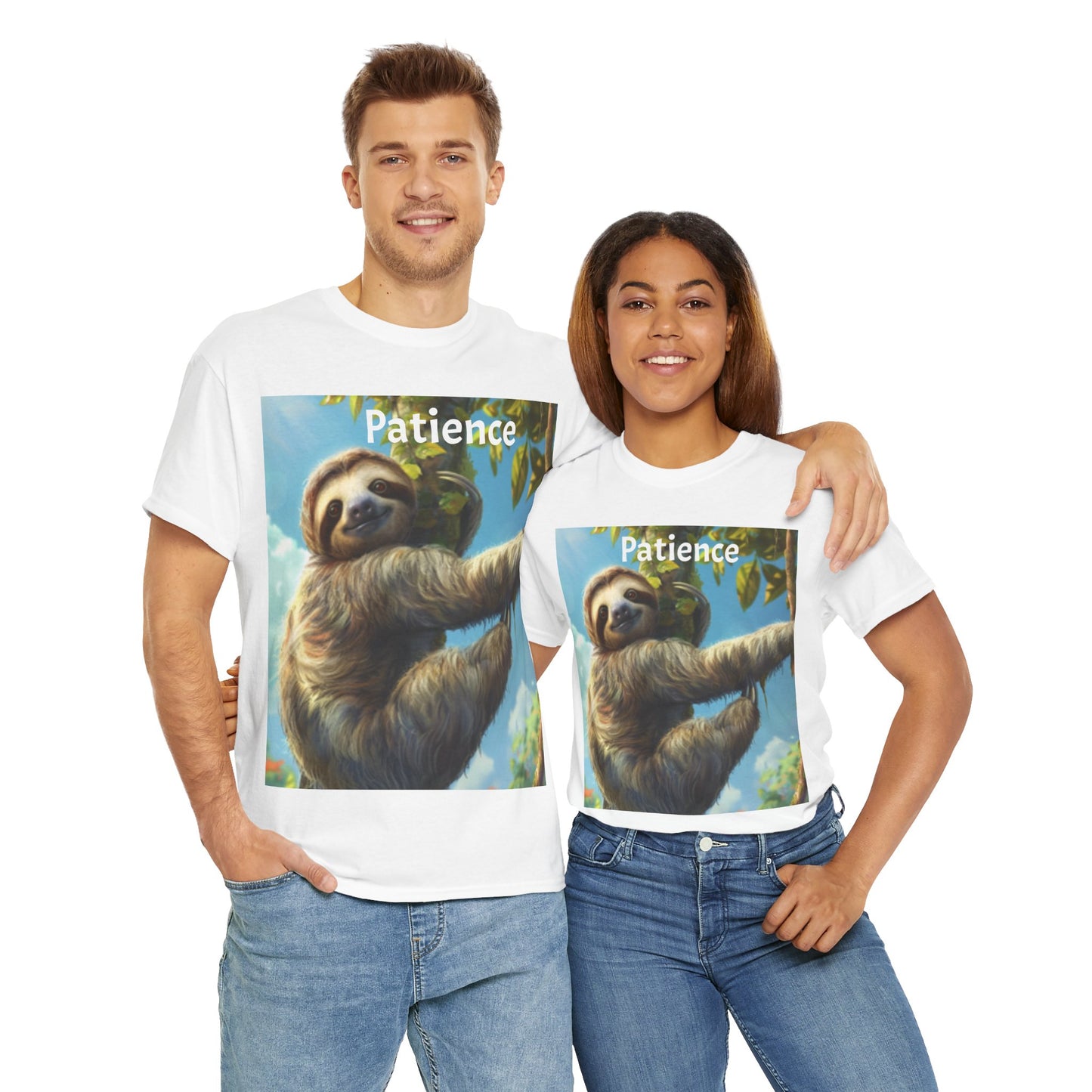 Sloth Patience Unisex Heavy Cotton Tee