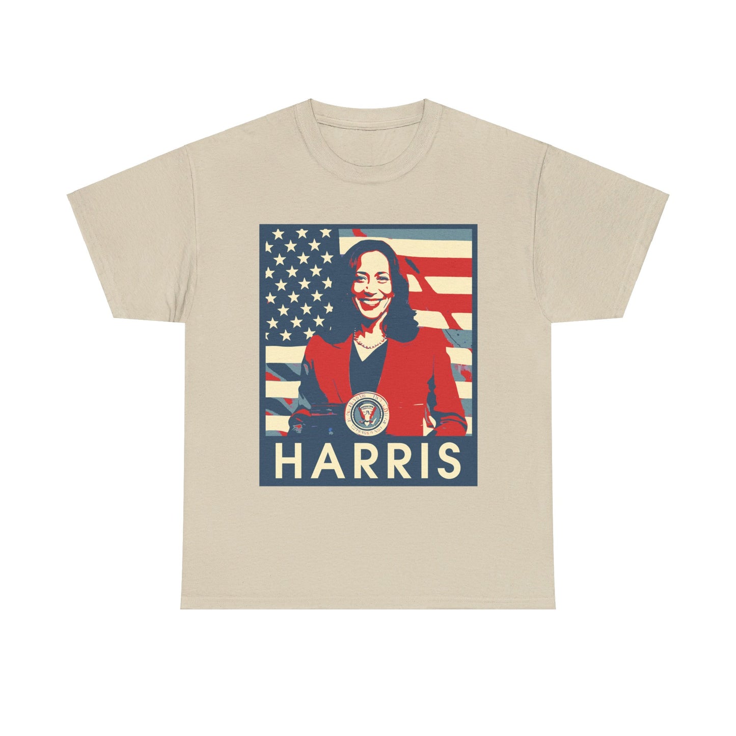 Kamala Harris American Flag Unisex Heavy Cotton Tee