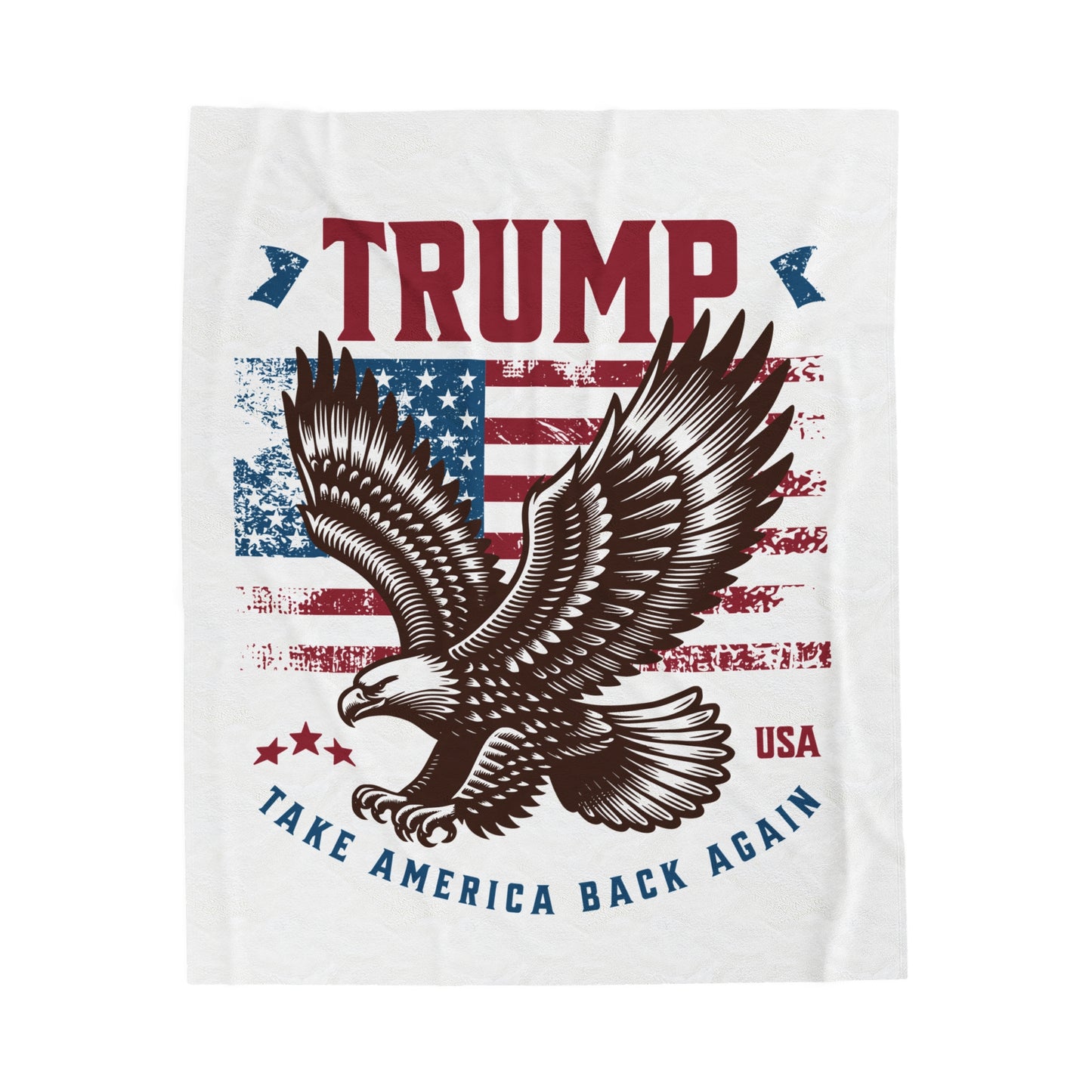 Trump Eagle Velveteen Plush Blanket