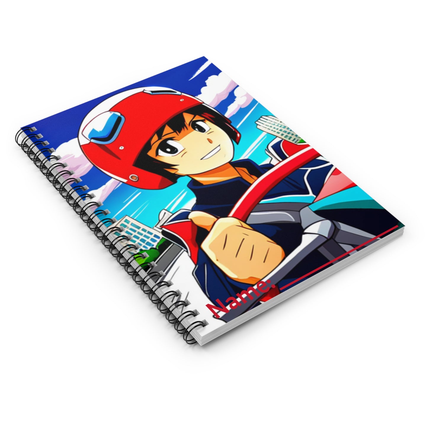 Anime Boy Spiral Notebook - Ruled Line