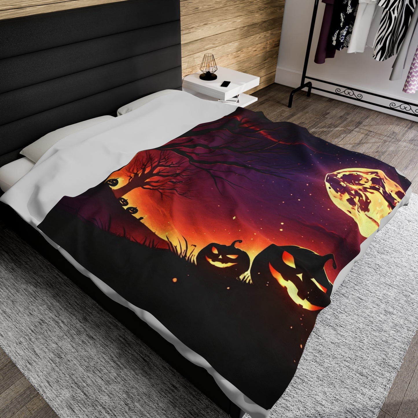 Halloween Night Velveteen Plush Blanket