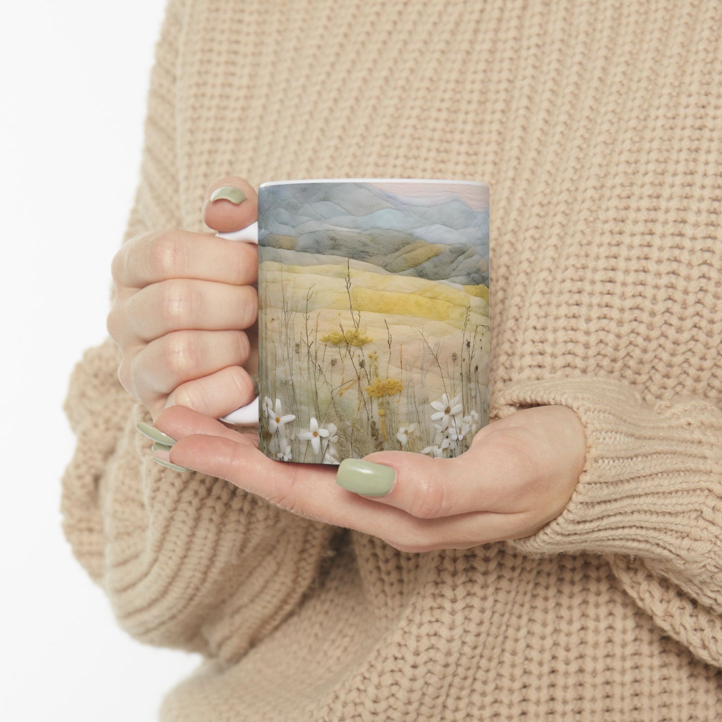 Mountain Plain Ceramic Mug, (11oz, 15oz)