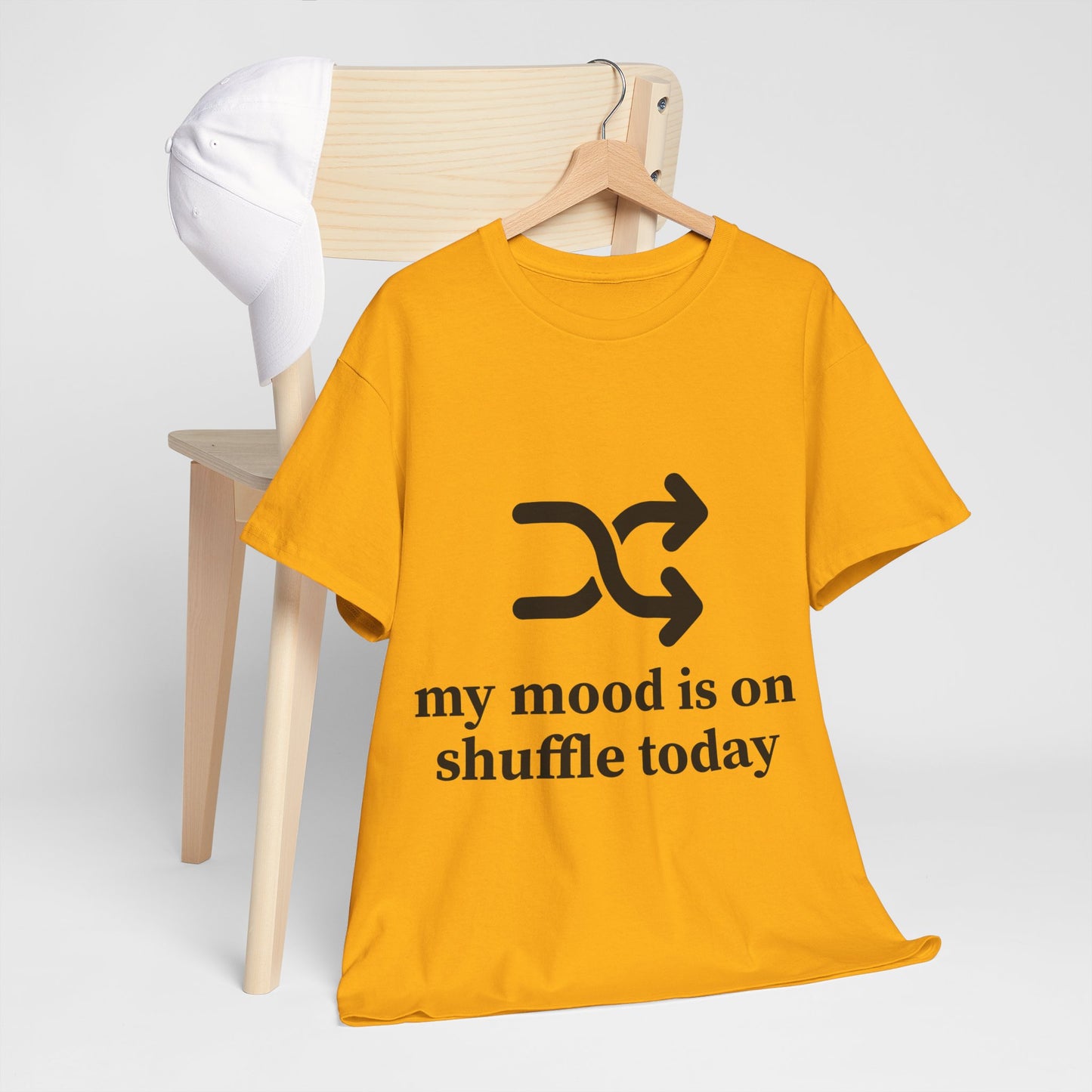 My Mood Is On Shuffle Today Unisex Heavy Cotton Tee