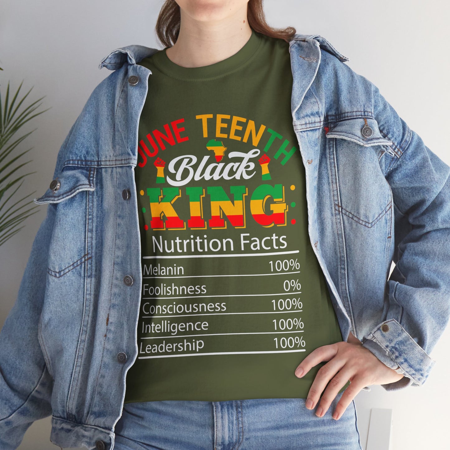 Juneteenth Black King Unisex Heavy Cotton Tee