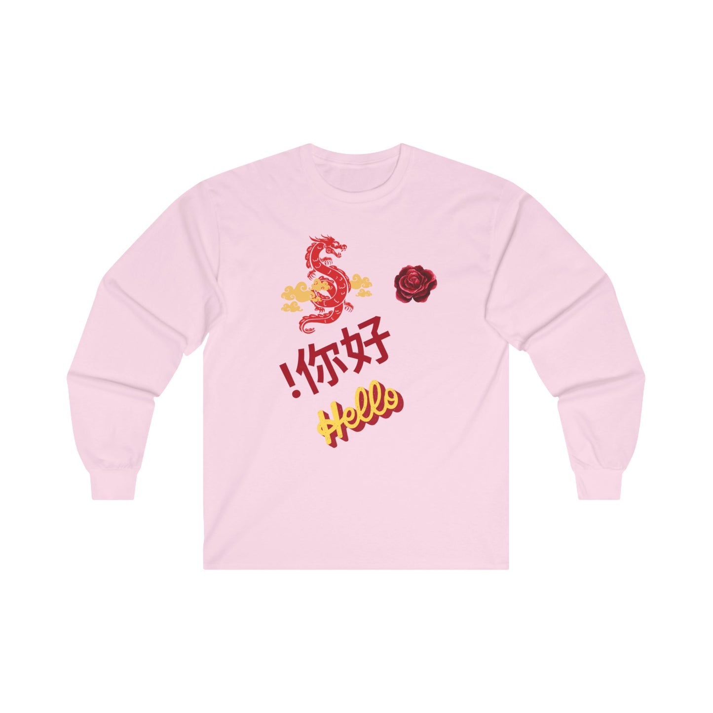 Hello in Chinese Unisex Ultra Cotton Long Sleeve Tee