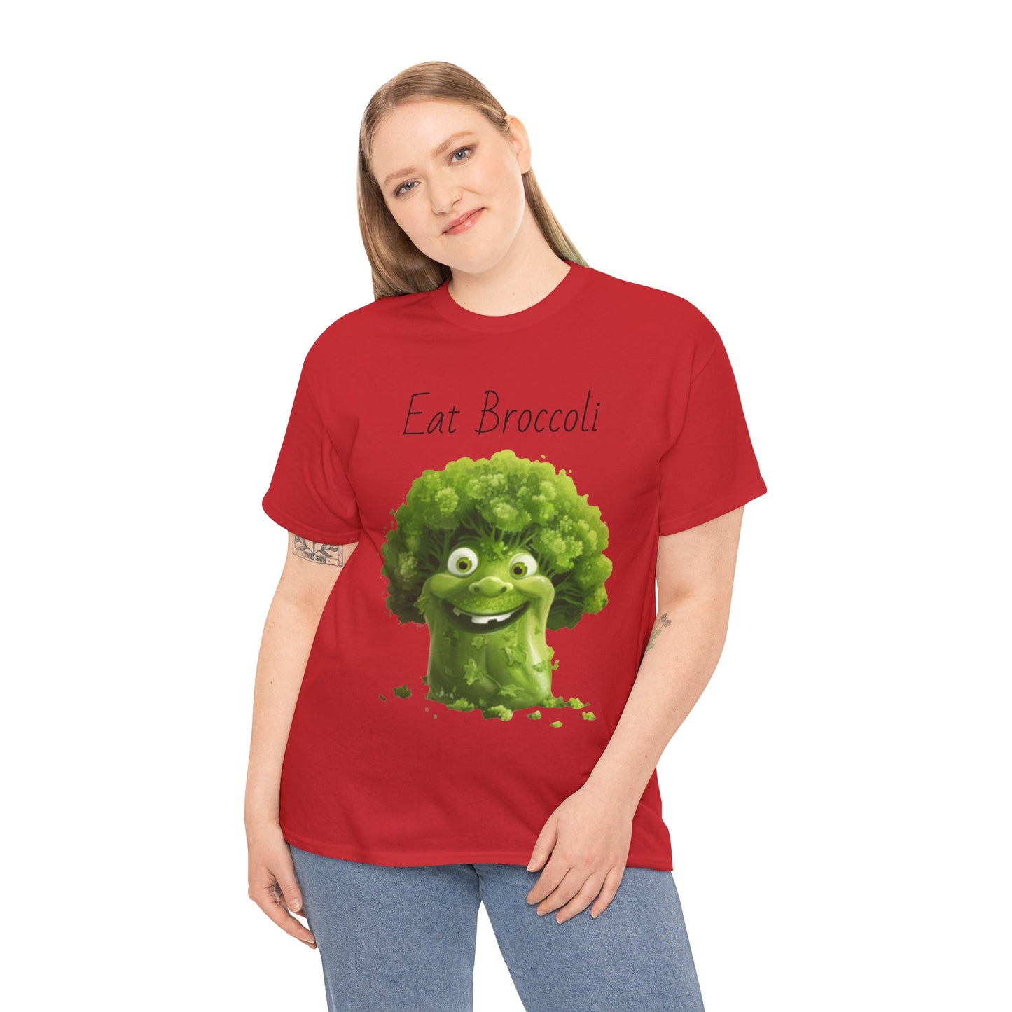 Eat Broccoli Unisex Heavy Cotton Tee