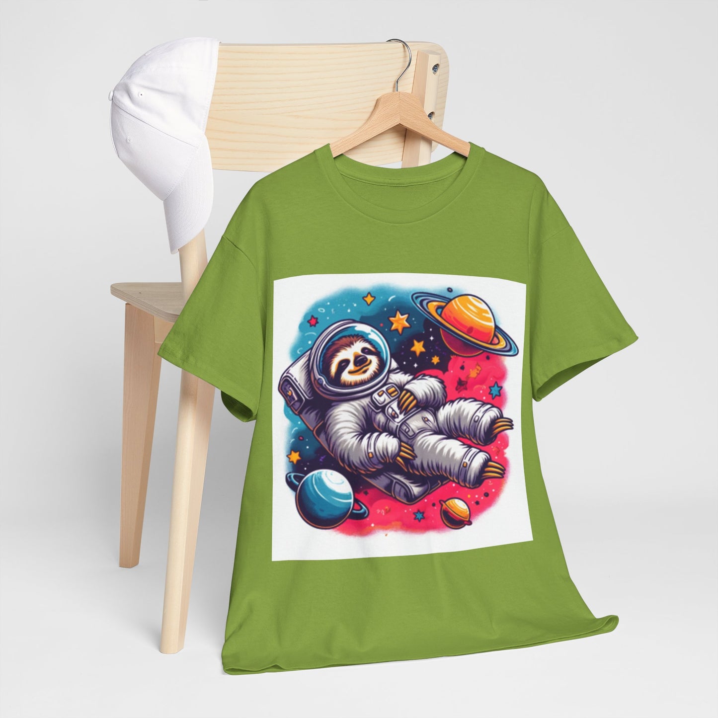 Sloth In Space Unisex Heavy Cotton Tee