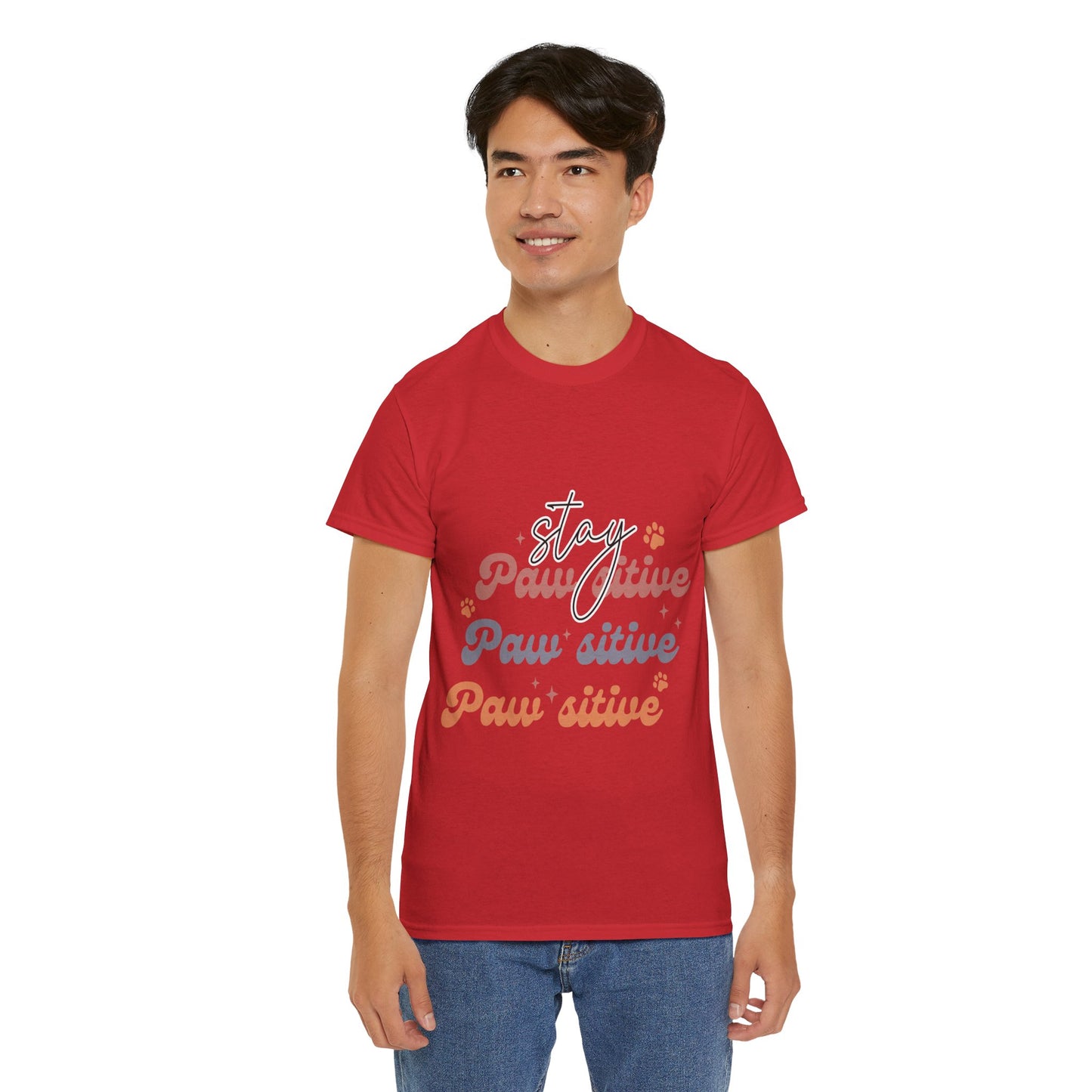 Stay Paw Sitive Unisex Heavy Cotton Tee