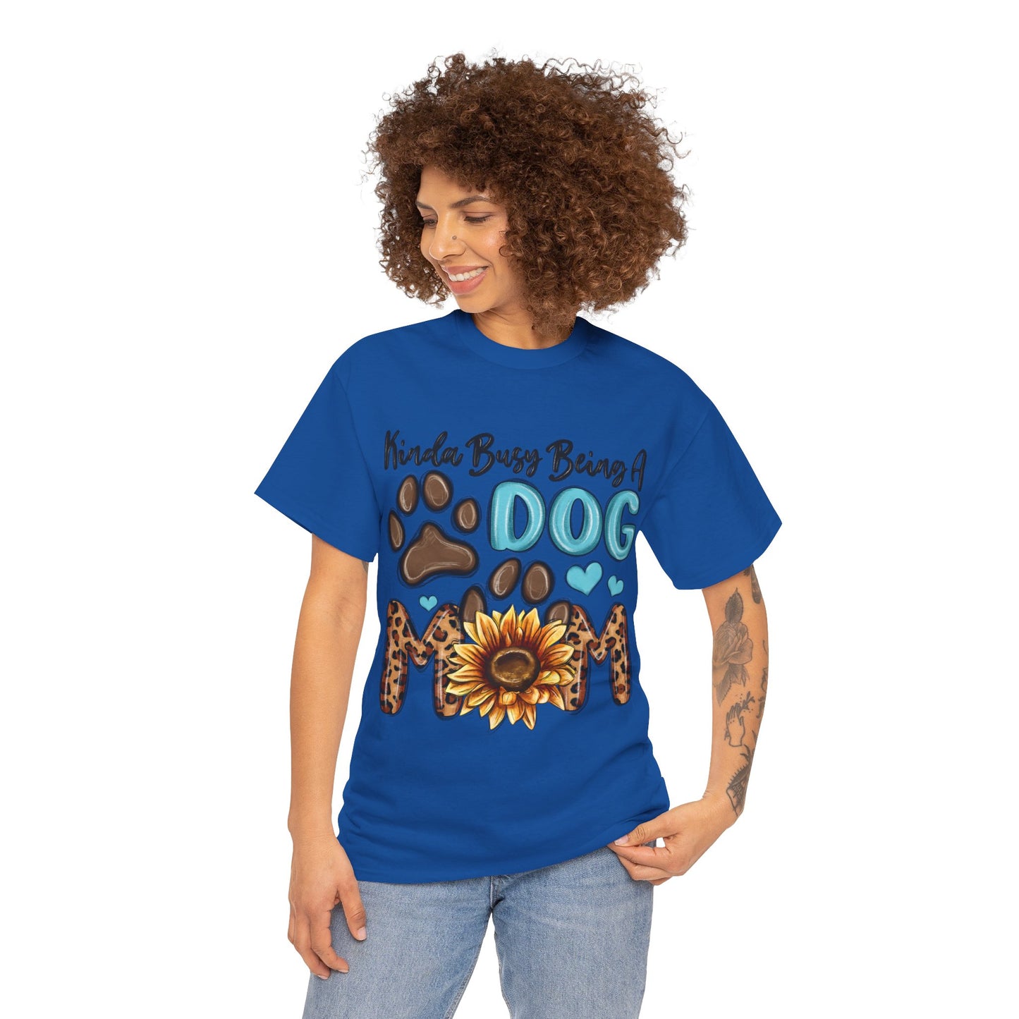 Busy Being A Dog Mom Unisex Heavy Cotton Tee