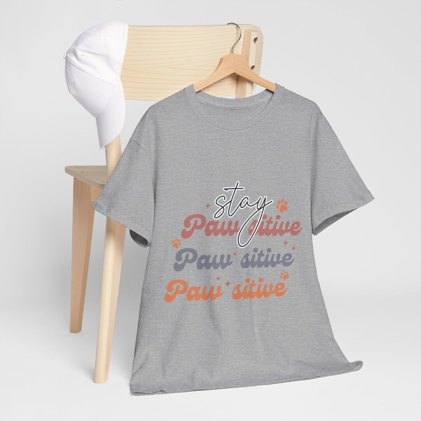 Stay Paw Sitive Unisex Heavy Cotton Tee