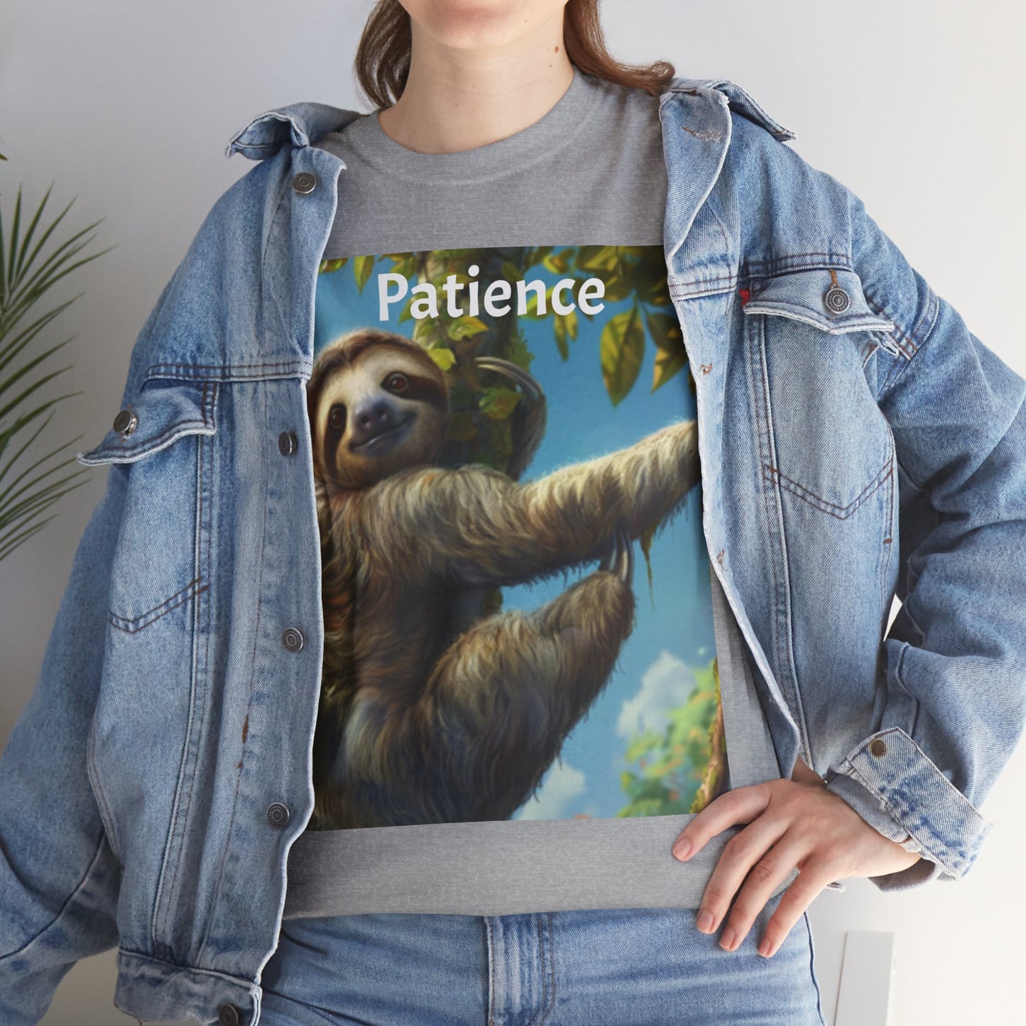 Sloth Patience Unisex Heavy Cotton Tee