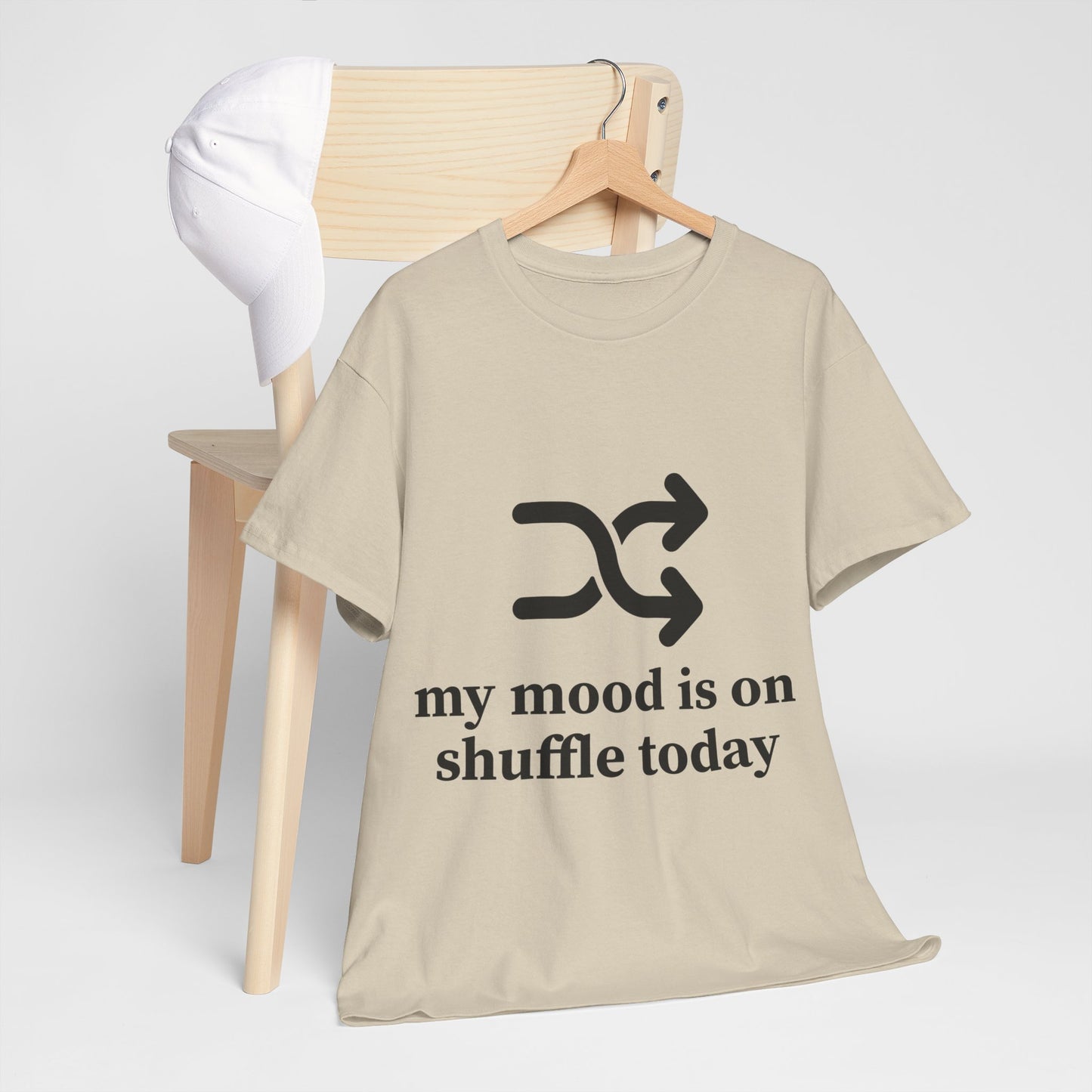 My Mood Is On Shuffle Today Unisex Heavy Cotton Tee