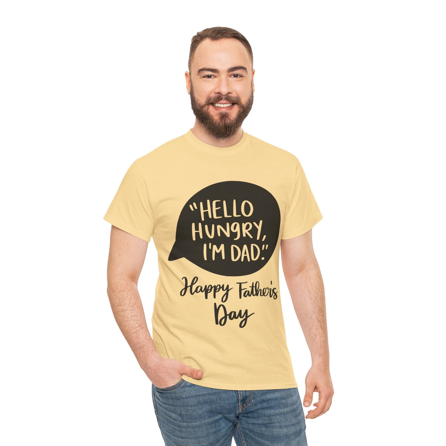 Hello Hungry I'm Dad Unisex Heavy Cotton Tee