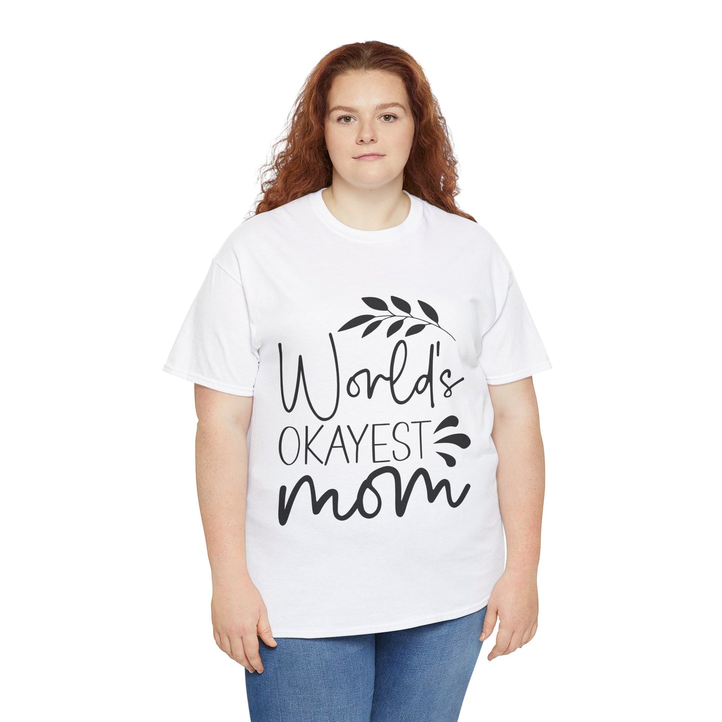 World's Okayest Mom Unisex Heavy Cotton Tee