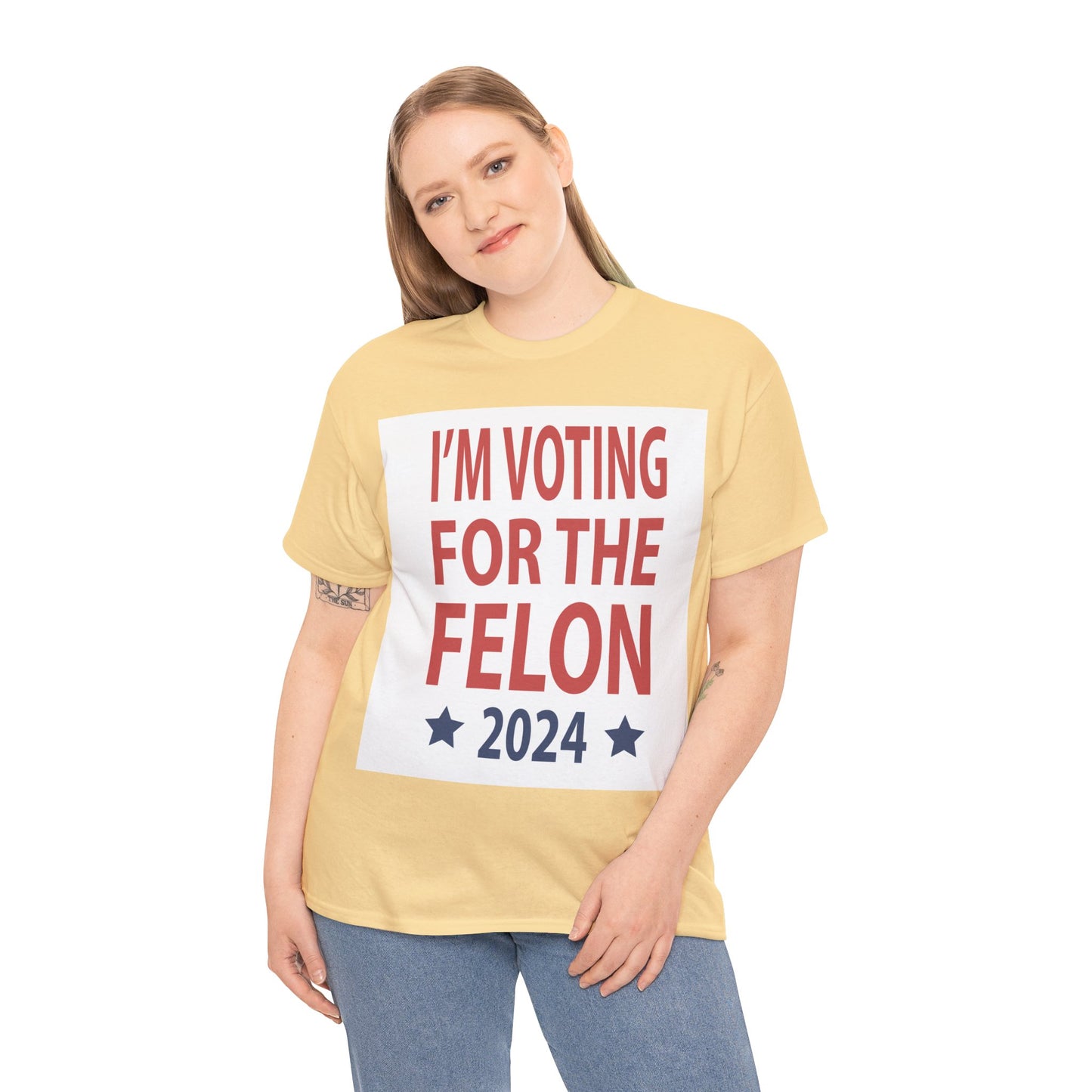 Voting For A Felon Unisex Heavy Cotton Tee