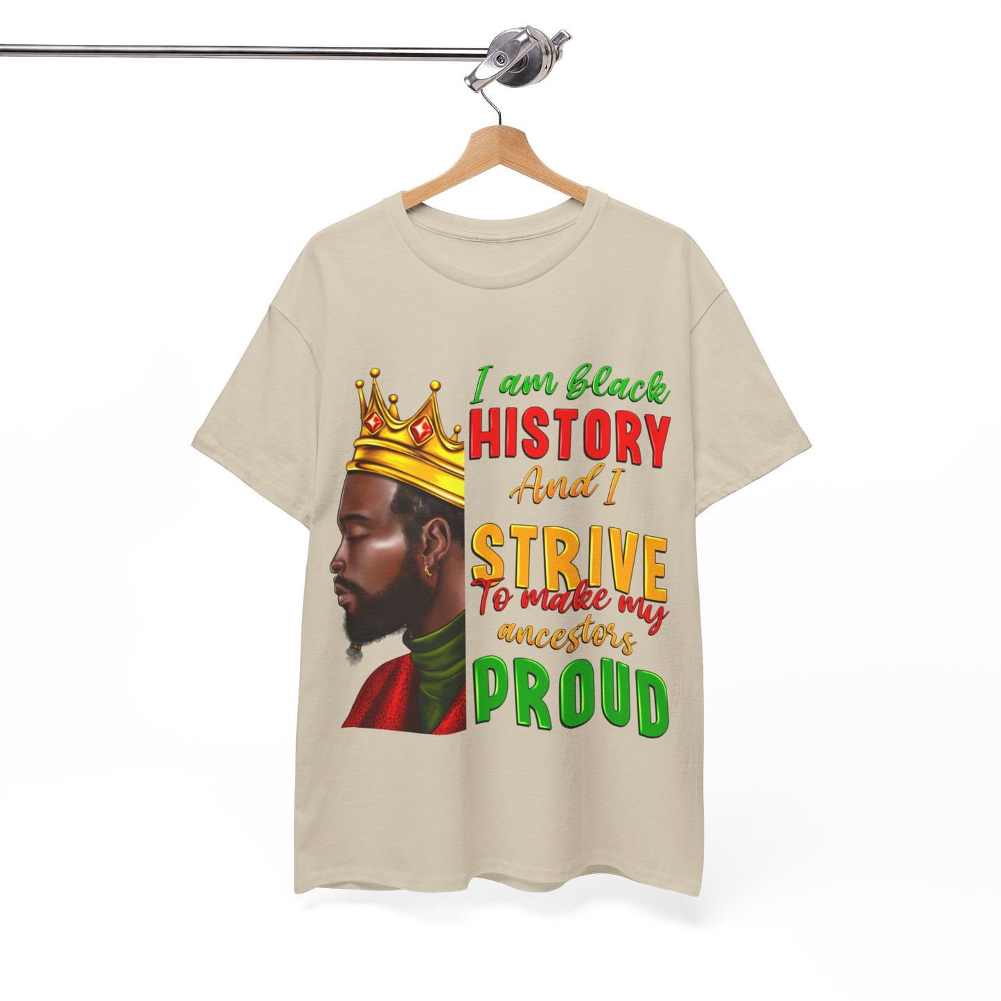 I Am Black History Male Unisex Heavy Cotton Tee