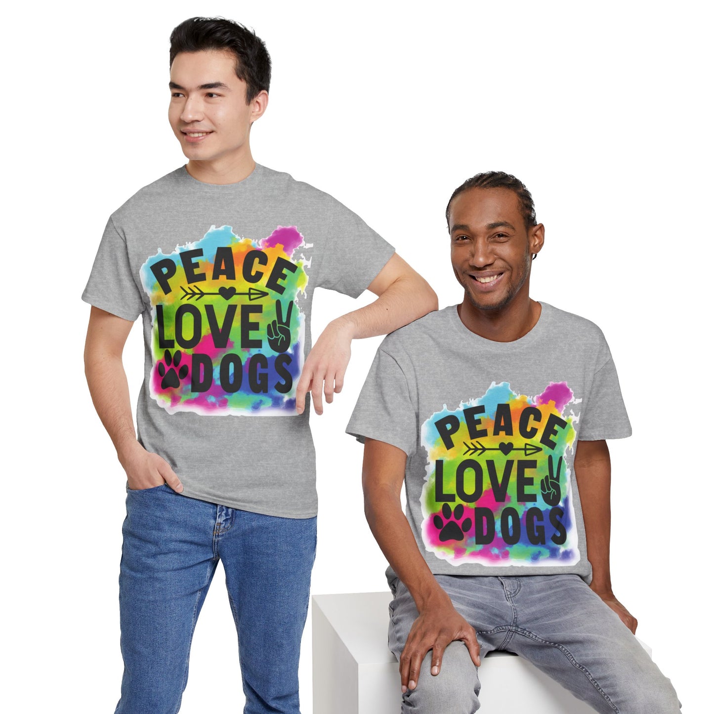 Peace Love Dogs Unisex Heavy Cotton Tee