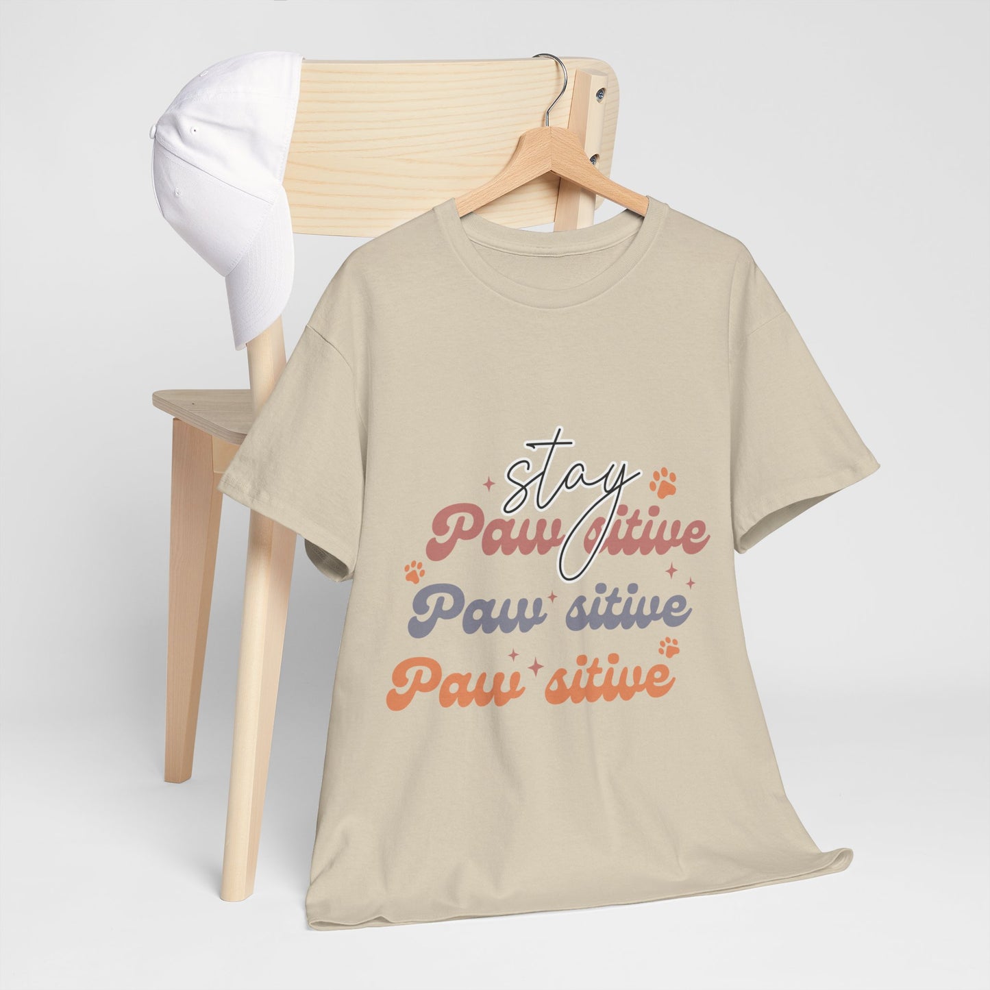 Stay Paw Sitive Unisex Heavy Cotton Tee