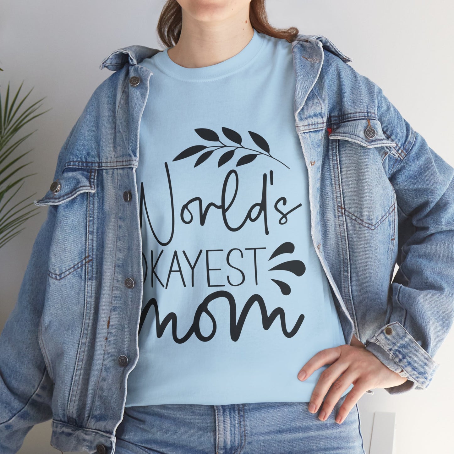 World's Okayest Mom Unisex Heavy Cotton Tee