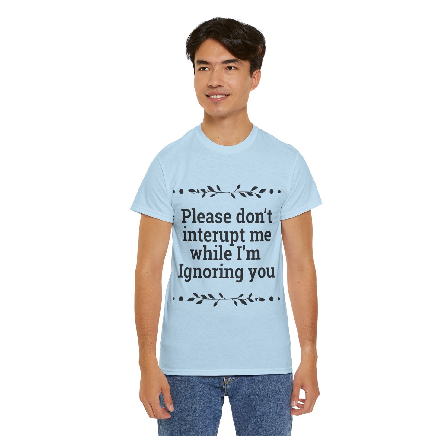 Please Don't Interrupt Me Unisex Heavy Cotton Tee