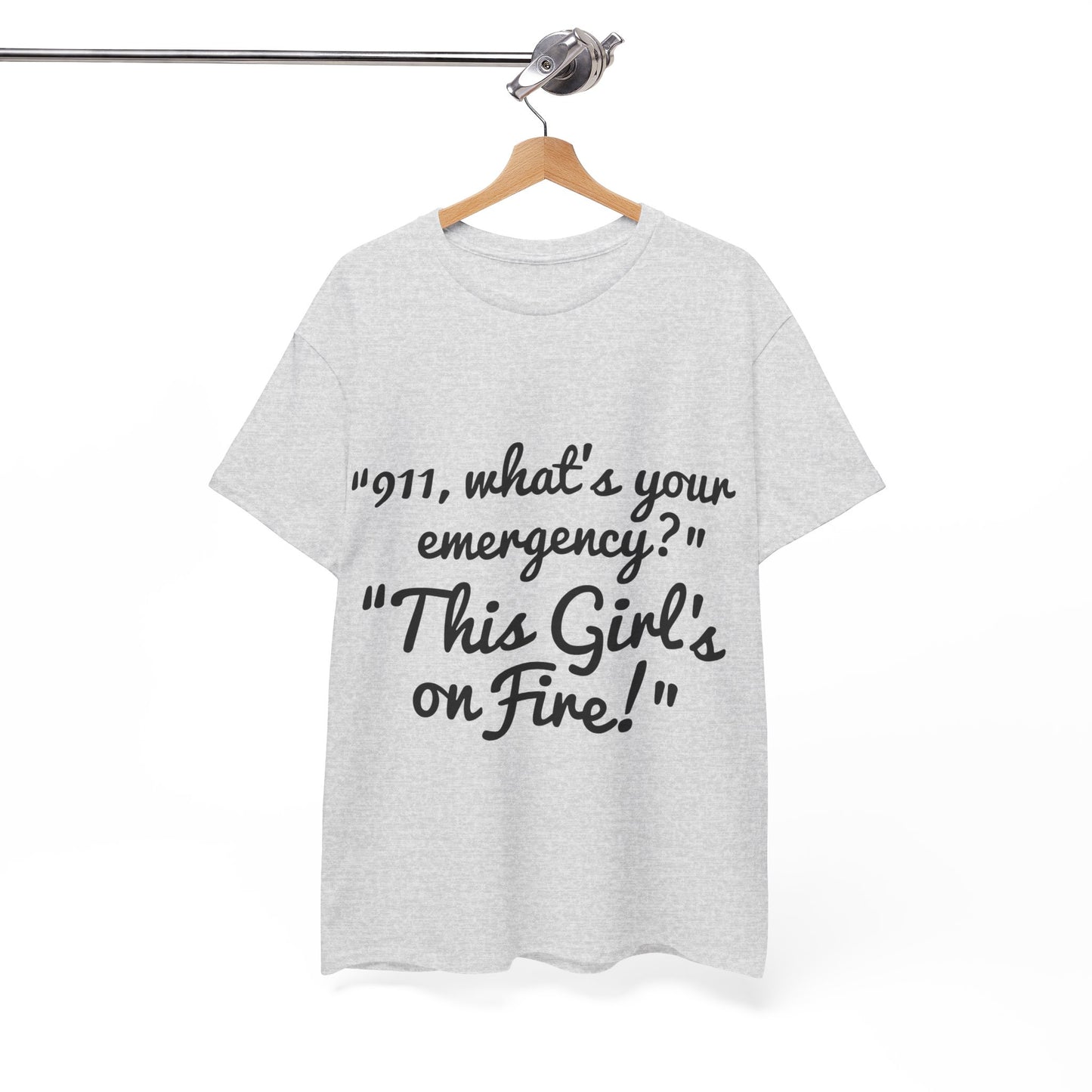 This Girl's On Fire Unisex Heavy Cotton Tee