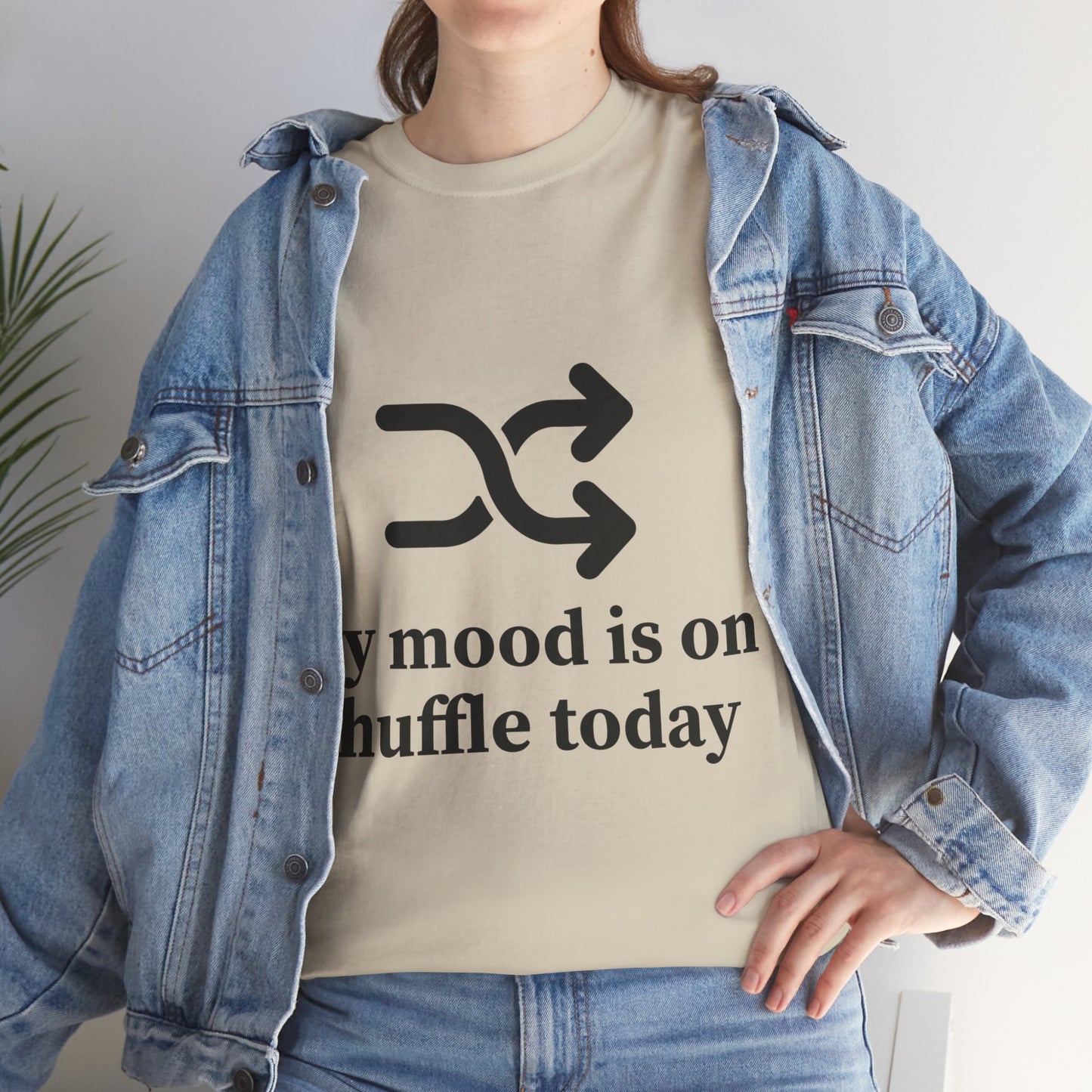 My Mood Is On Shuffle Today Unisex Heavy Cotton Tee