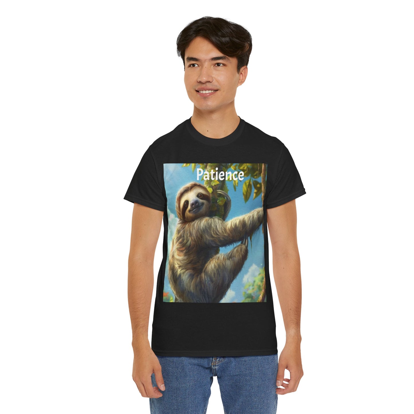 Sloth Patience Unisex Heavy Cotton Tee