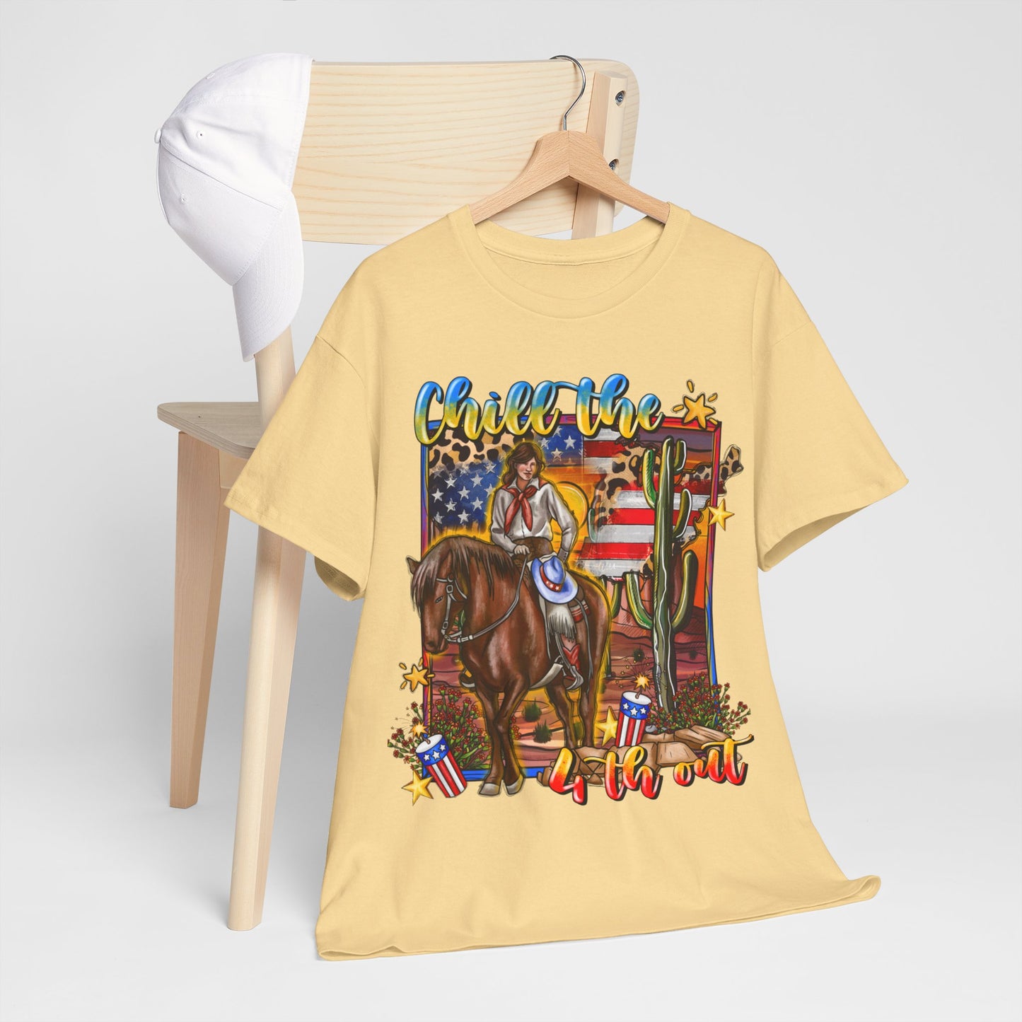 Cowgirl 4th of July Unisex Heavy Cotton Tee