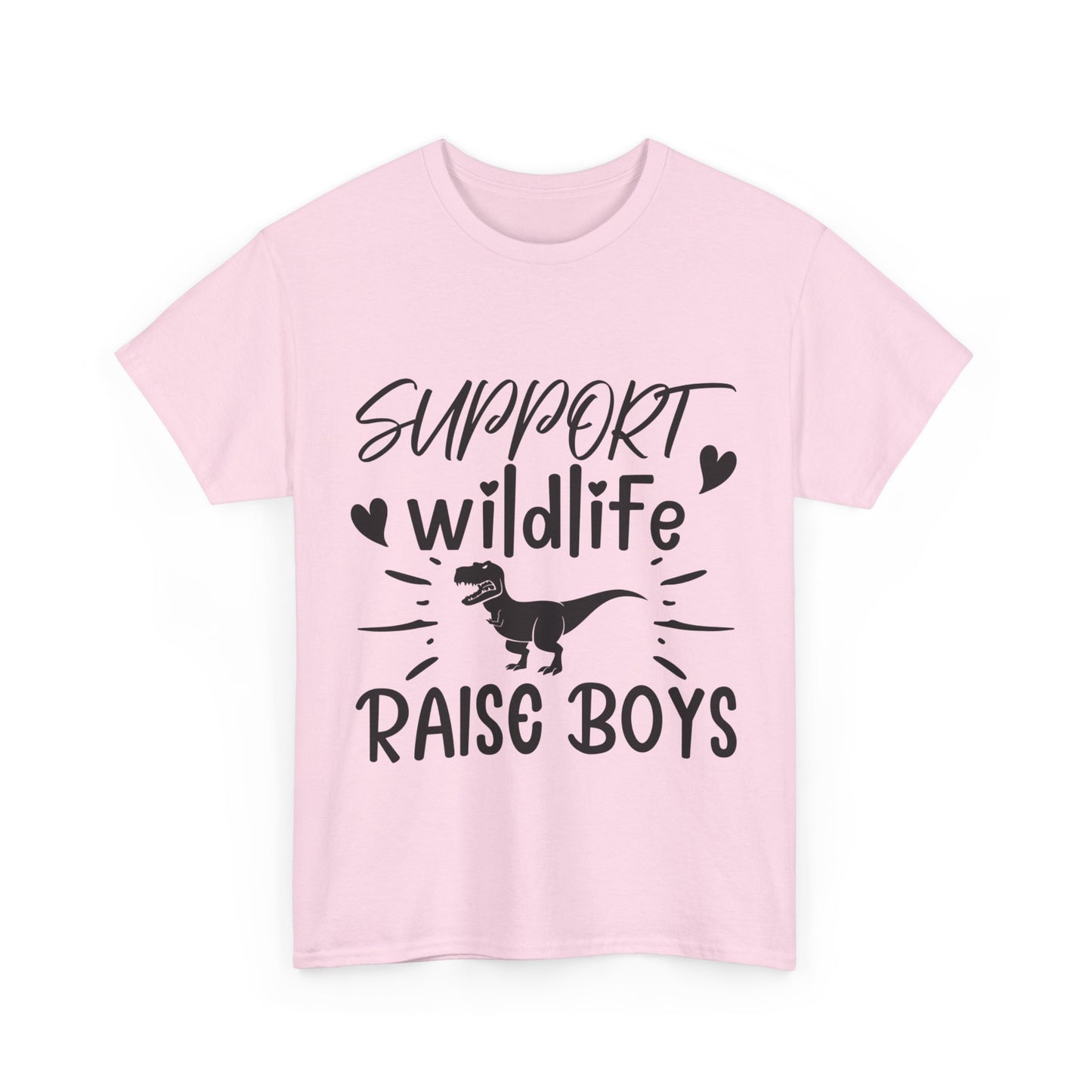 Support Wildlife Raise Boys Unisex Heavy Cotton Tee