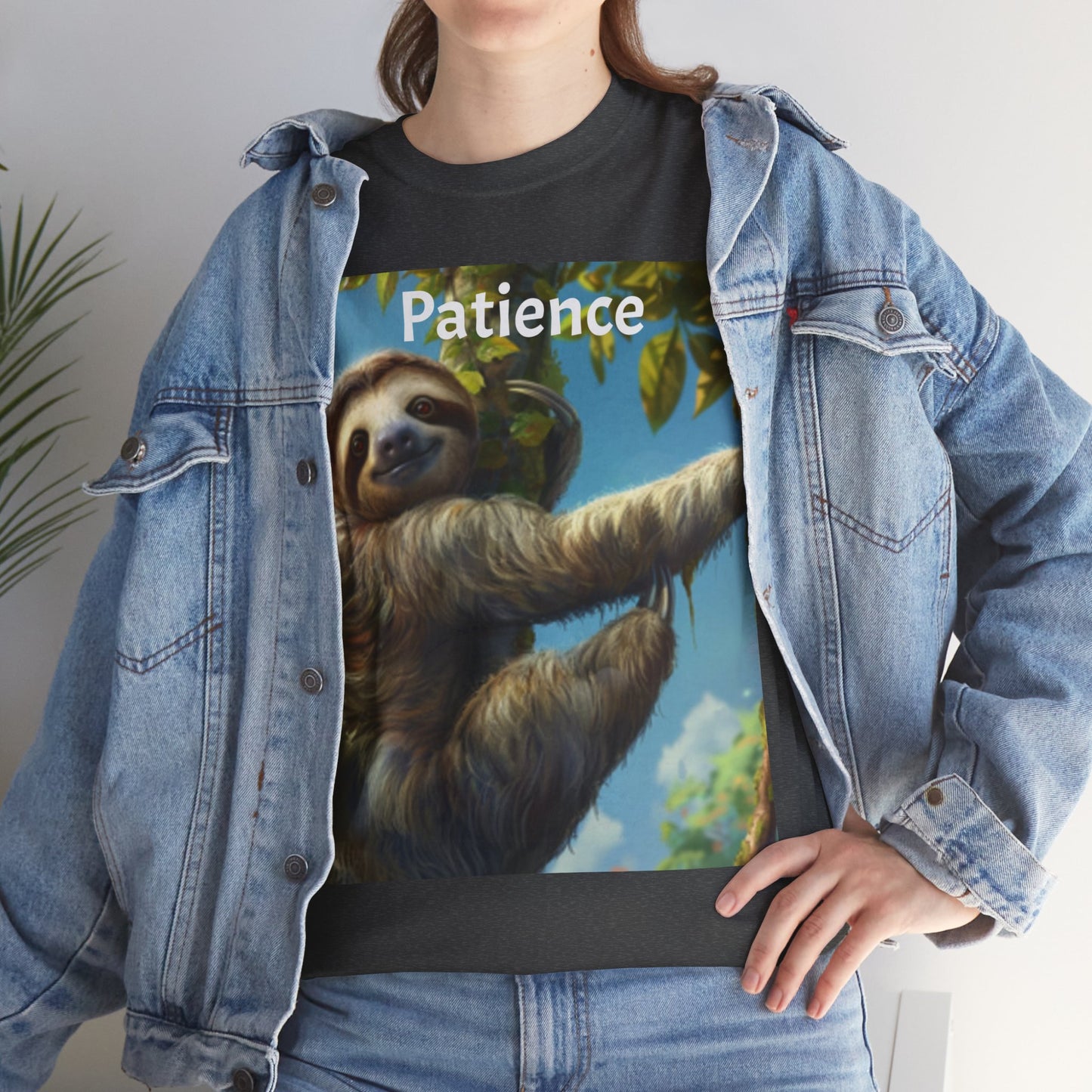 Sloth Patience Unisex Heavy Cotton Tee