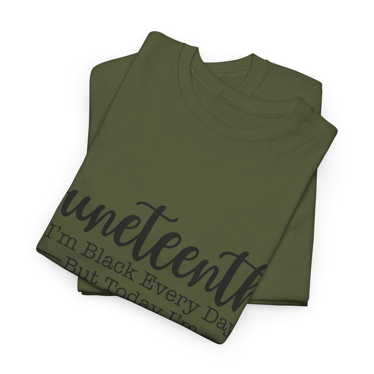 Juneteenth Black Everyday Unisex Heavy Cotton Tee