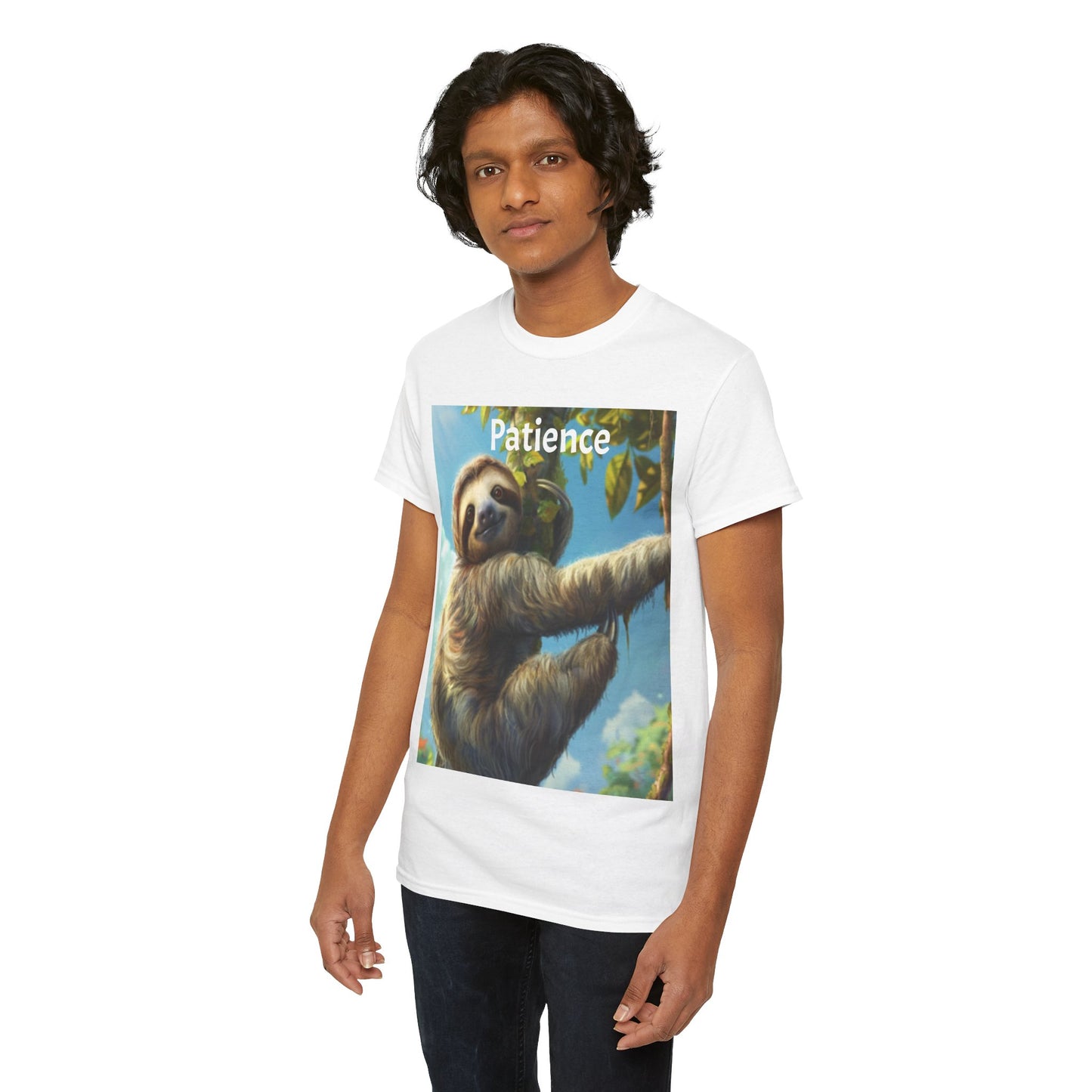 Sloth Patience Unisex Heavy Cotton Tee