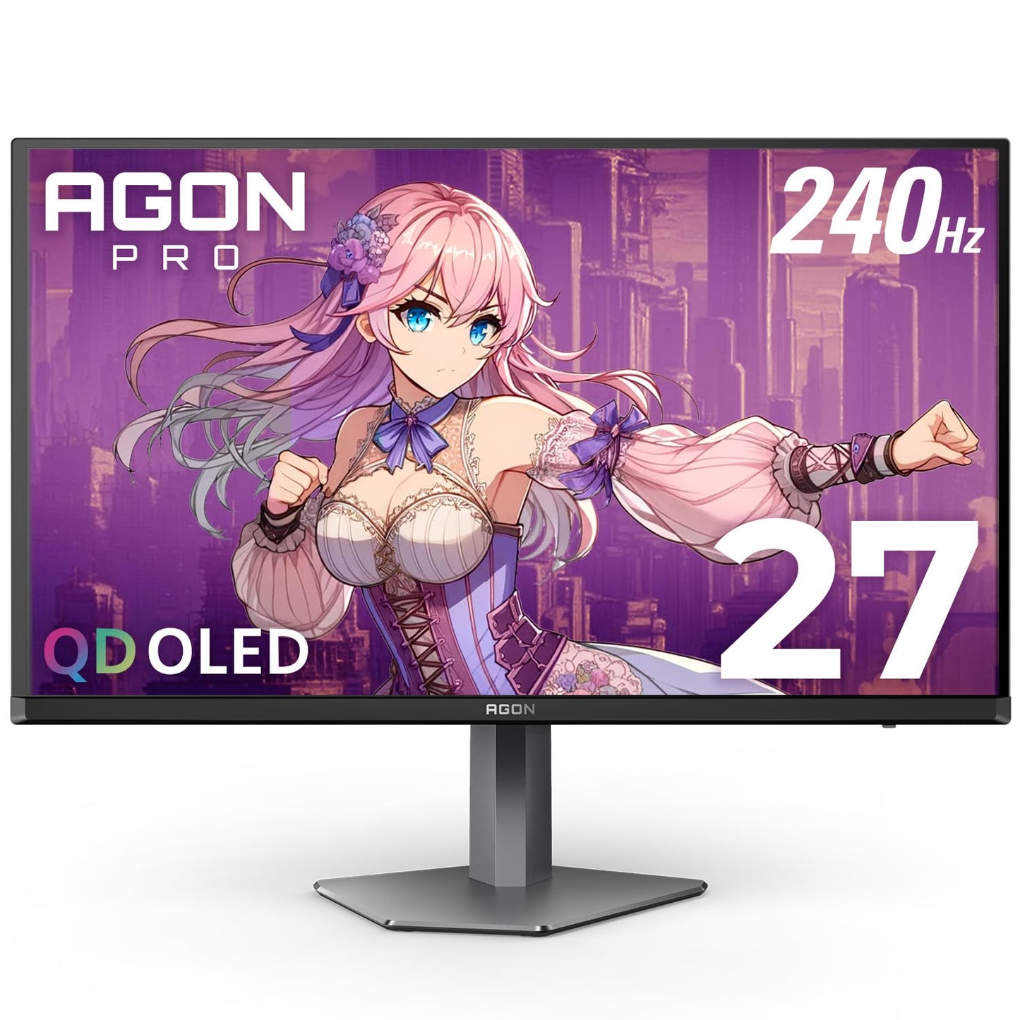 AOC Agon PRO AG276QZD2 27" OLED Tournament Gaming Monitor 2560x1440, 240Hz 0.03ms, G-SYNC, PS5 Xbox Switch Compatible, Glossy, Black