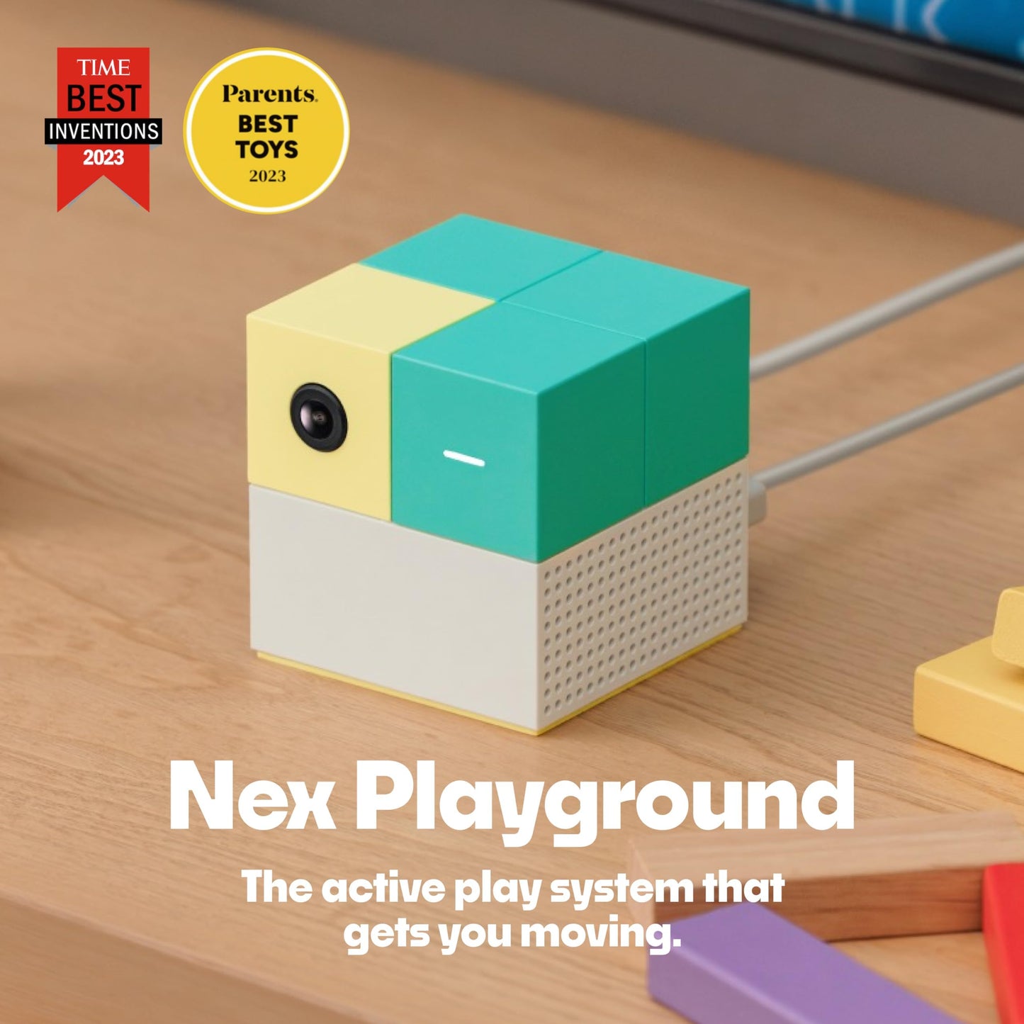 Nex Playground Game System, Indoor Family Game Night, Fun Games & Physical Play, Unique AI-Powered Motion Tracking Video Game Console, Transforms Living Room into a Family or Party Games Space