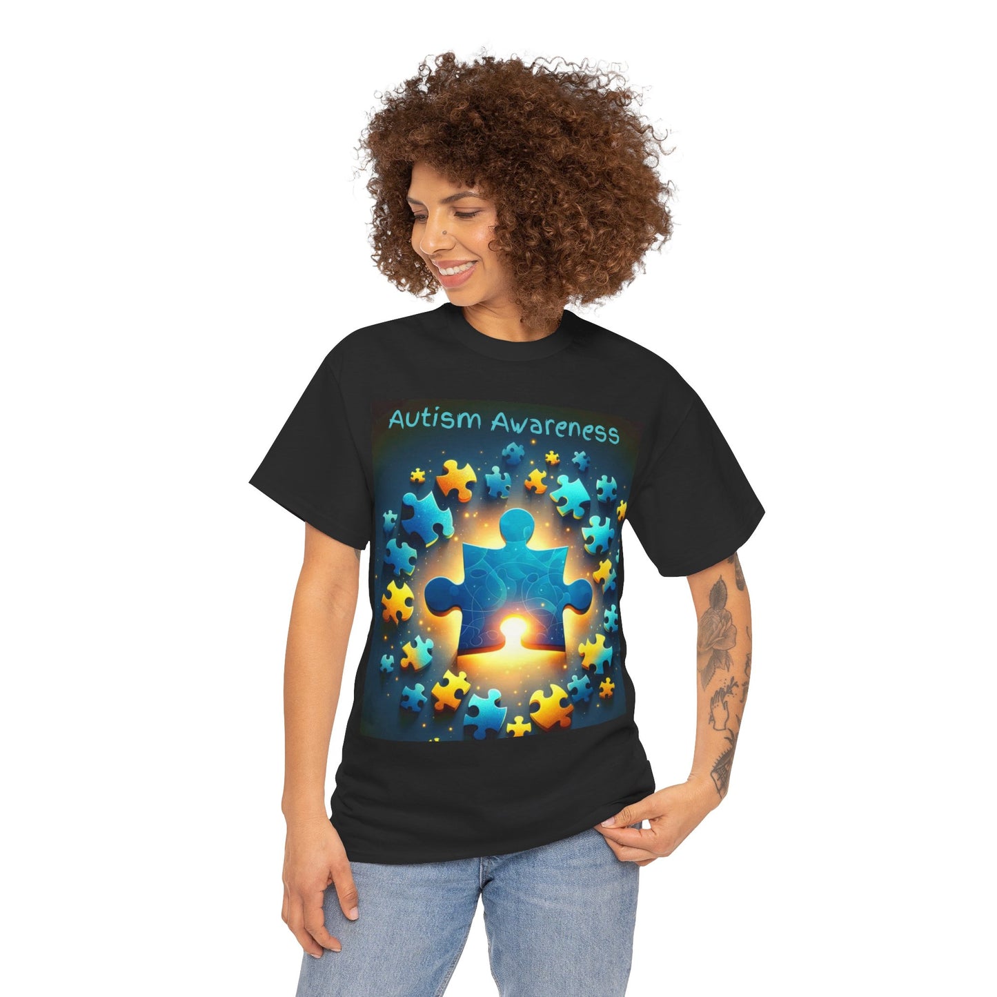 Autism Glow Unisex Heavy Cotton Tee