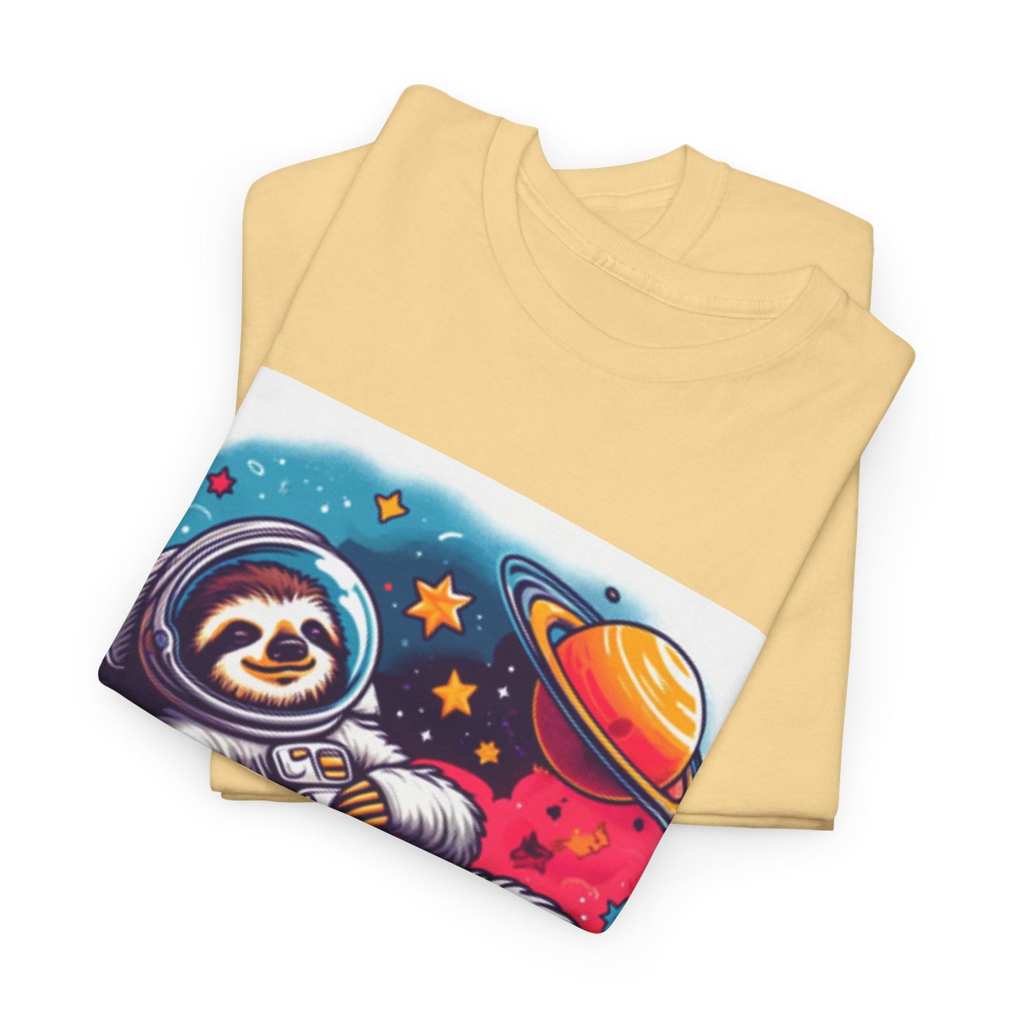 Sloth In Space Unisex Heavy Cotton Tee